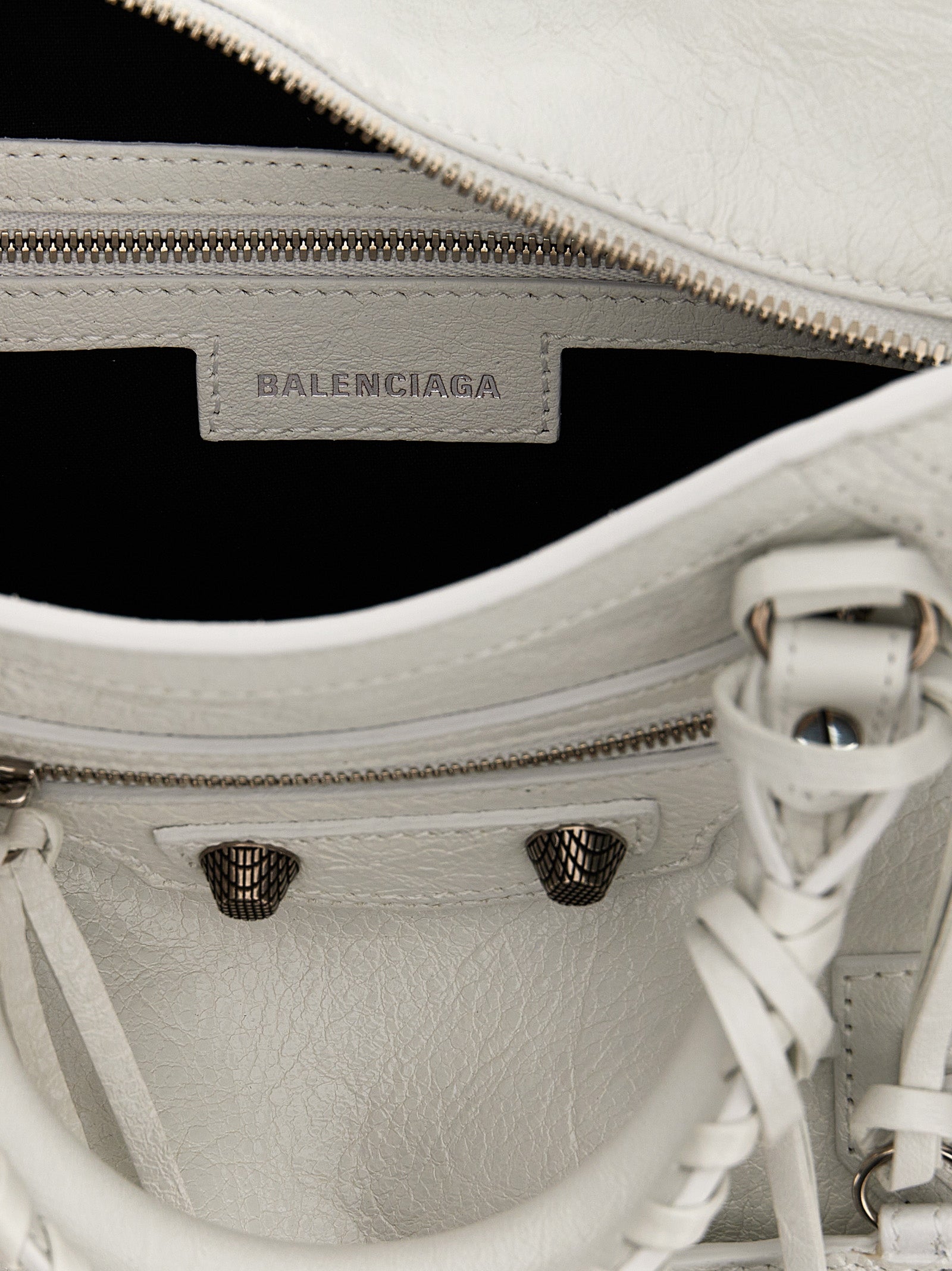 Shop Balenciaga Neo Cagole Xs Shoulder Bags White