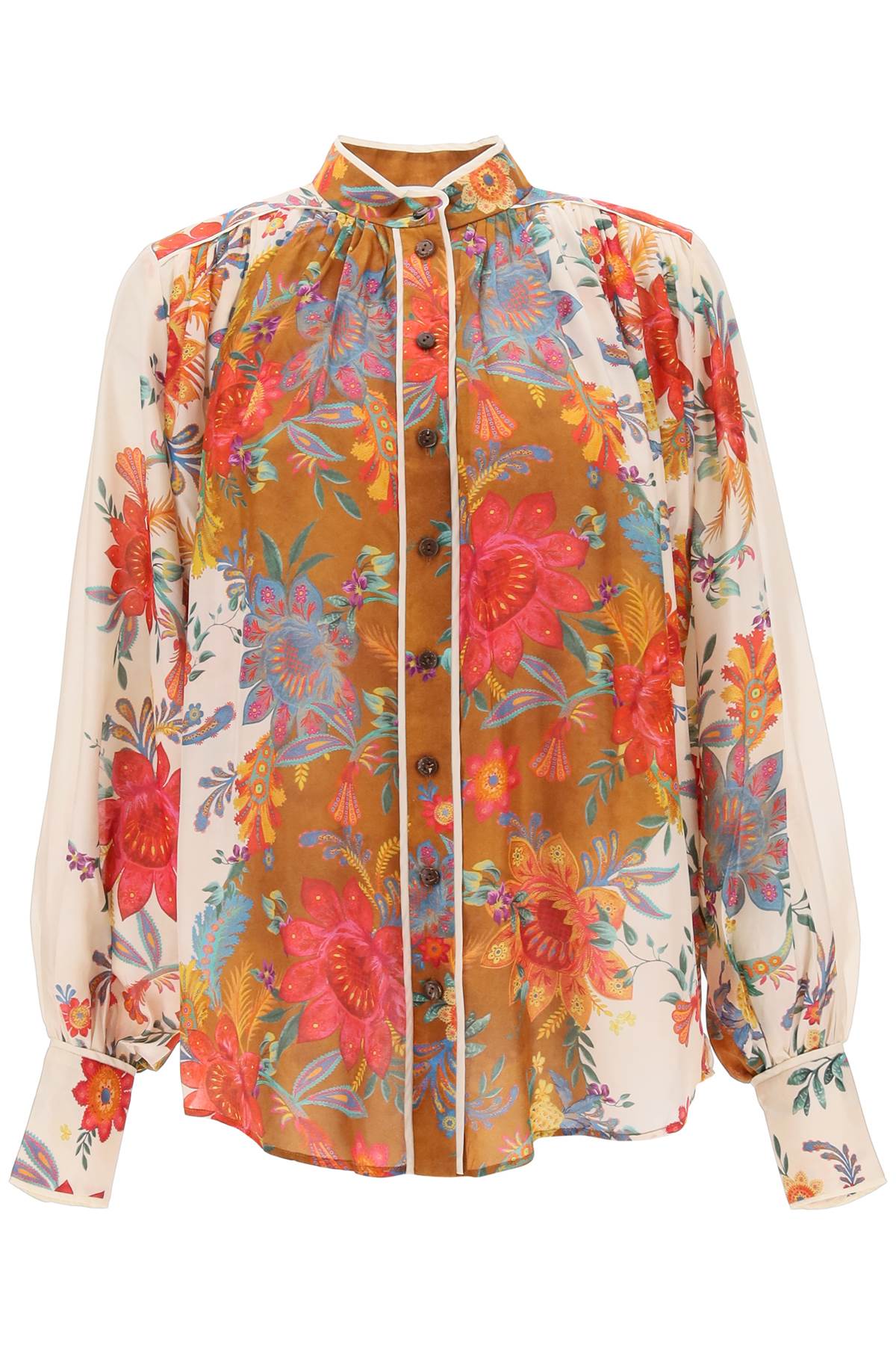 Shop Zimmermann 'ginger' Blouse With Floral Motif