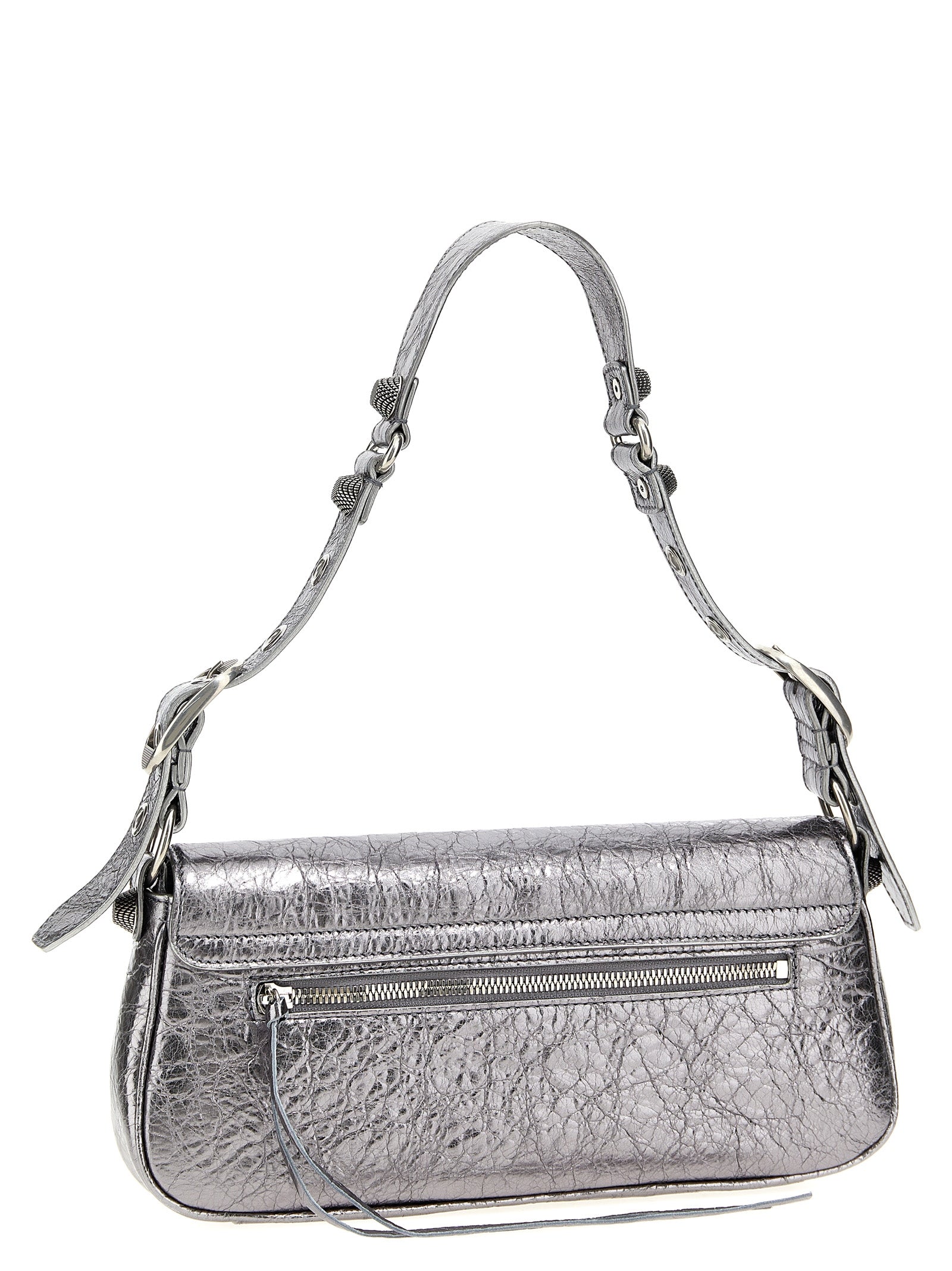 Shop Balenciaga Le Cagole Xs Crossbody Bags Silver