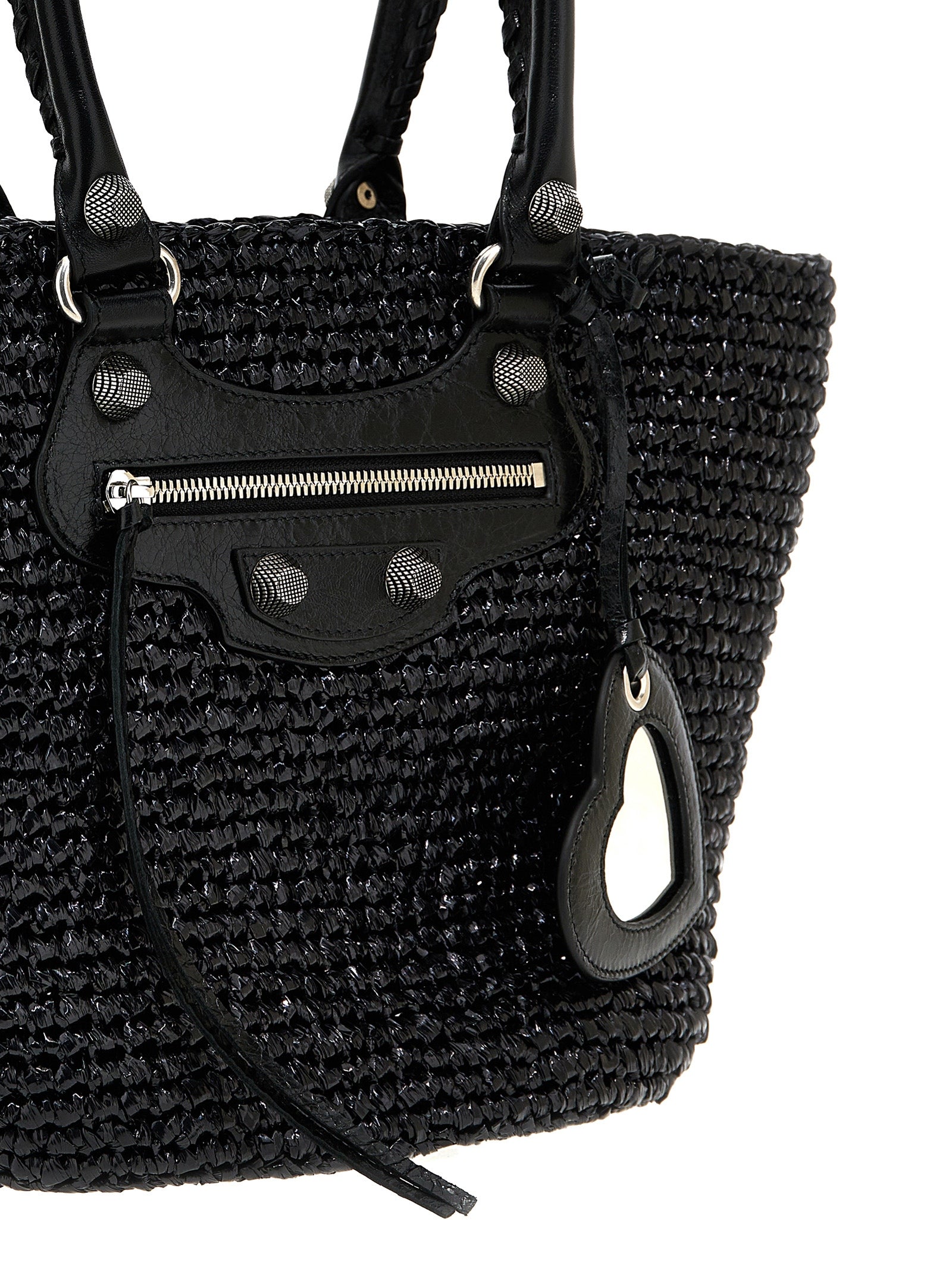 Shop Balenciaga Le Cagole Panier Tote Bag Black