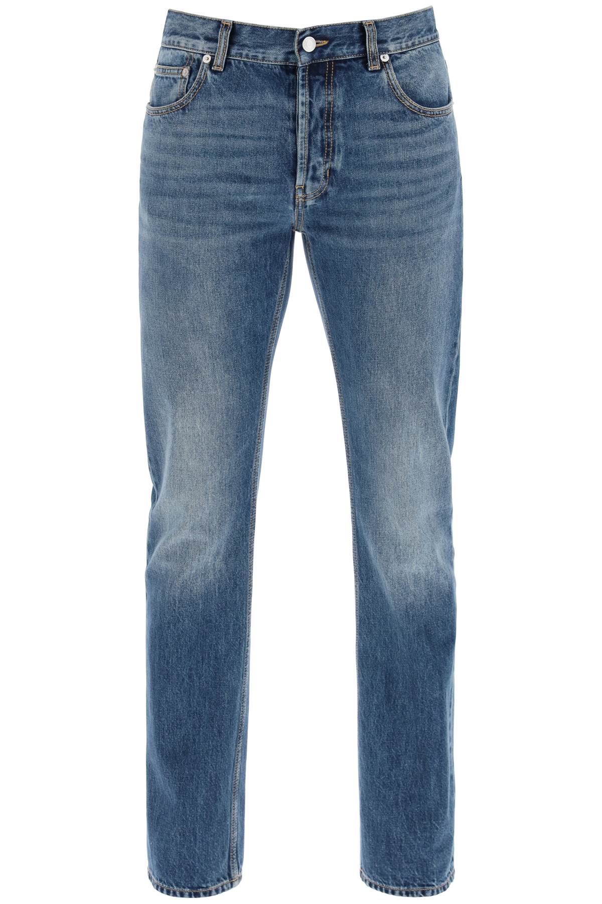 Alexander Mcqueen Jeans Gamba Dritta Con Finta Tasca Sul Retro