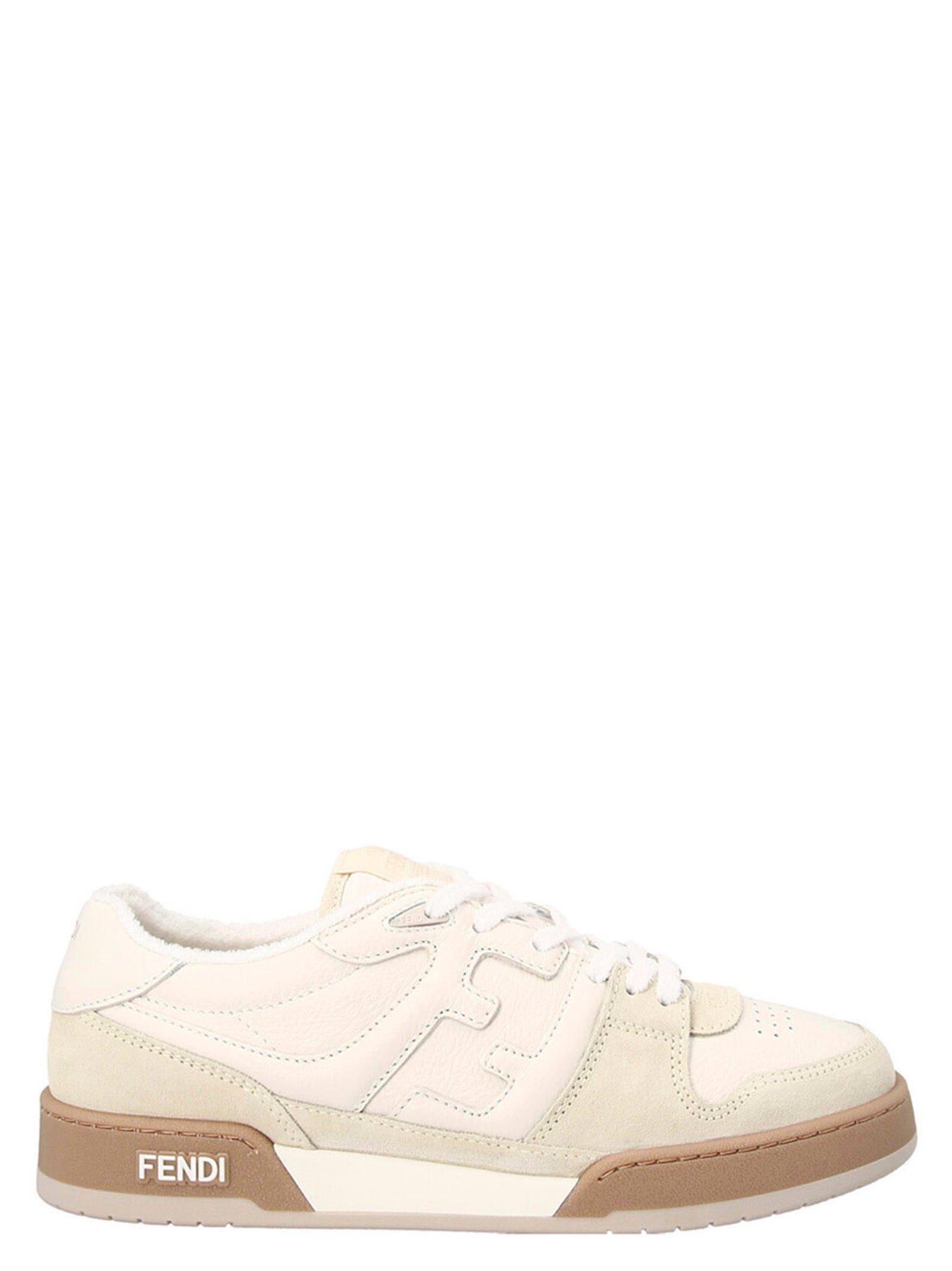Shop Fendi Match Sneakers White