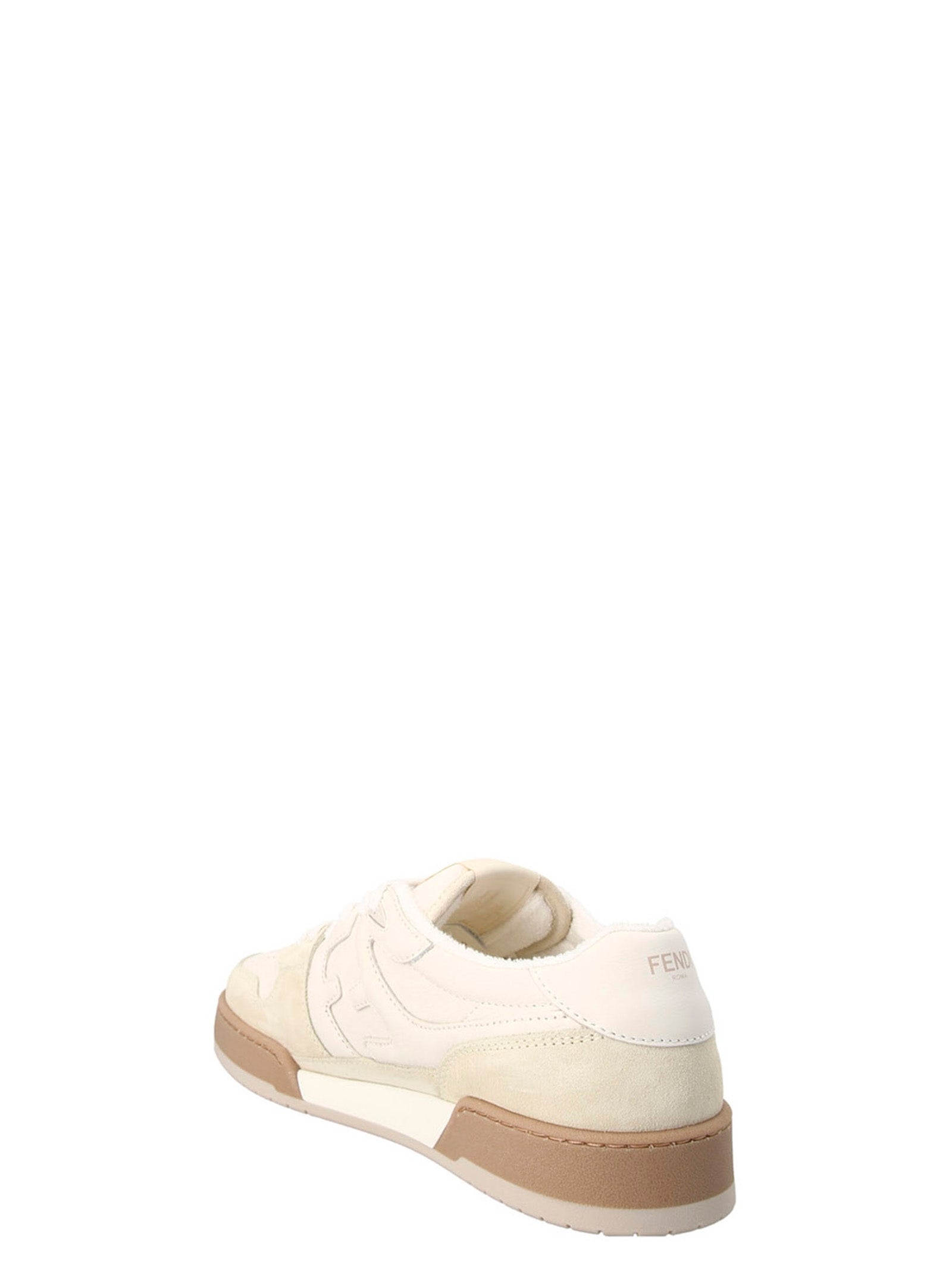 Shop Fendi Match Sneakers White