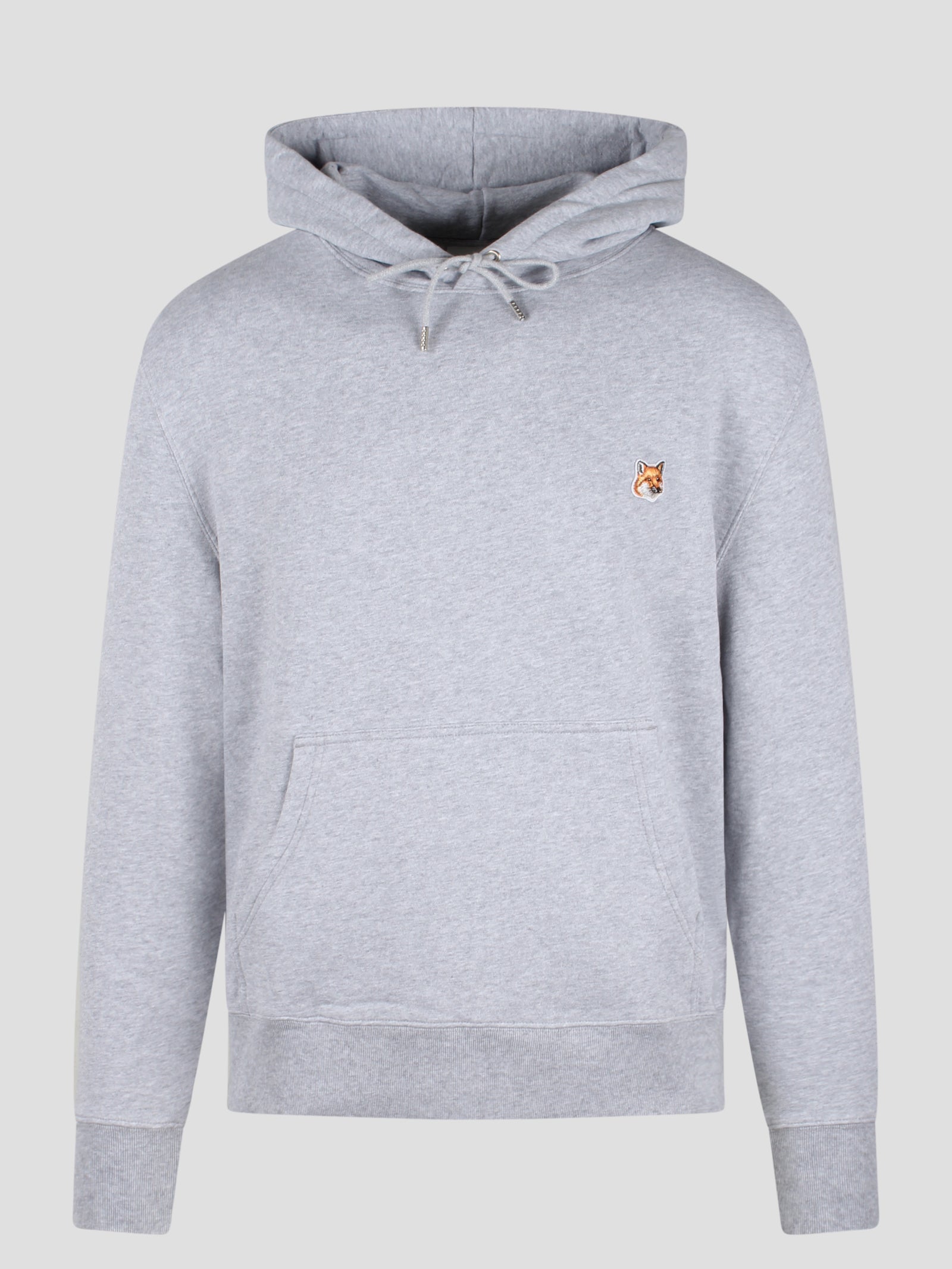 Maison Kitsuné Fox Head Patch Hoodie In Gray