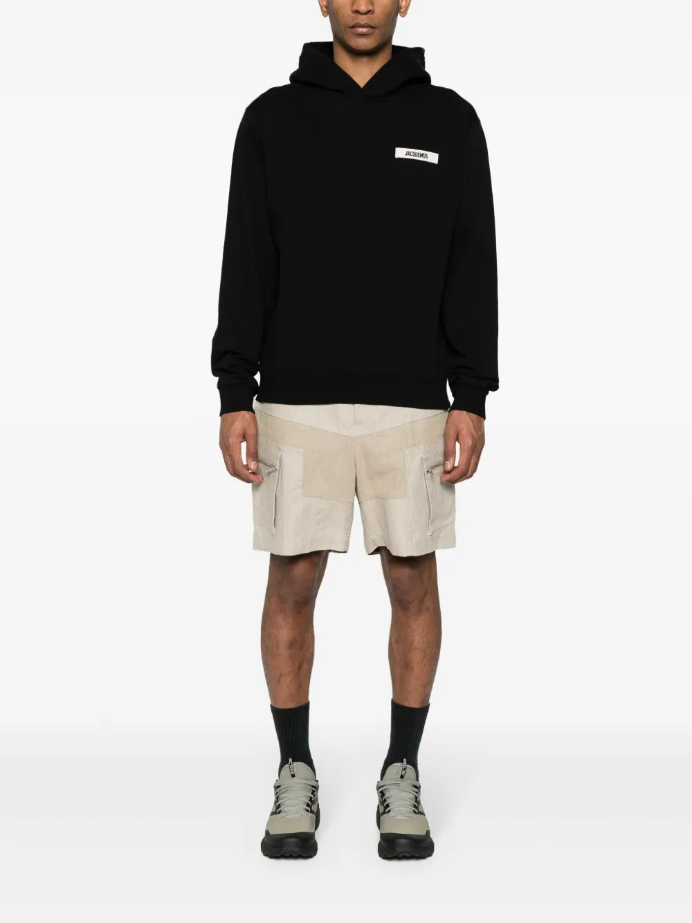 Jacquemus Gros-grain Hoodie In Black