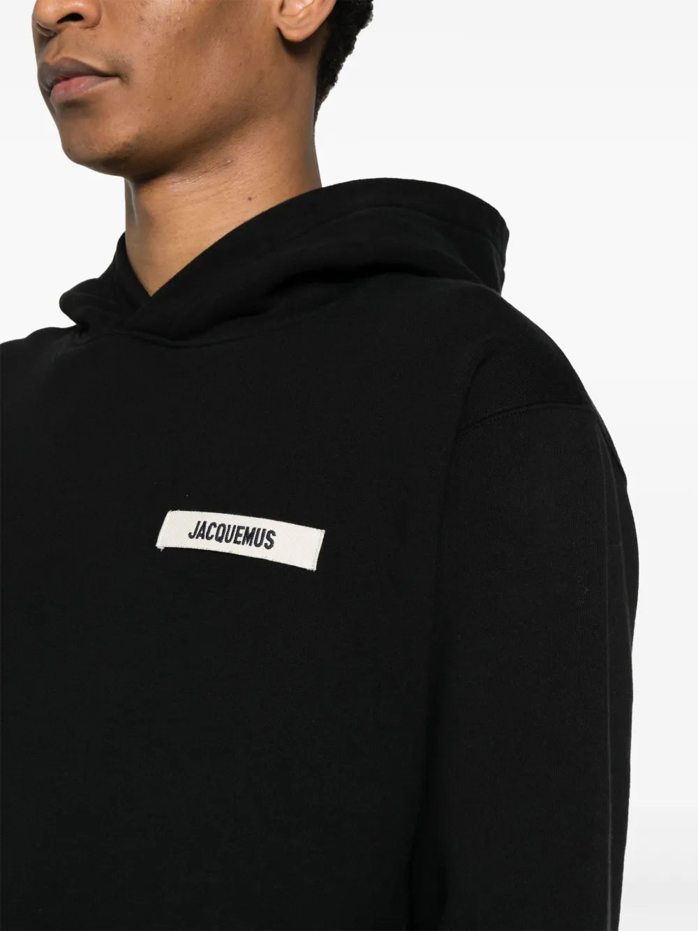 Jacquemus Gros-grain Hoodie In Black