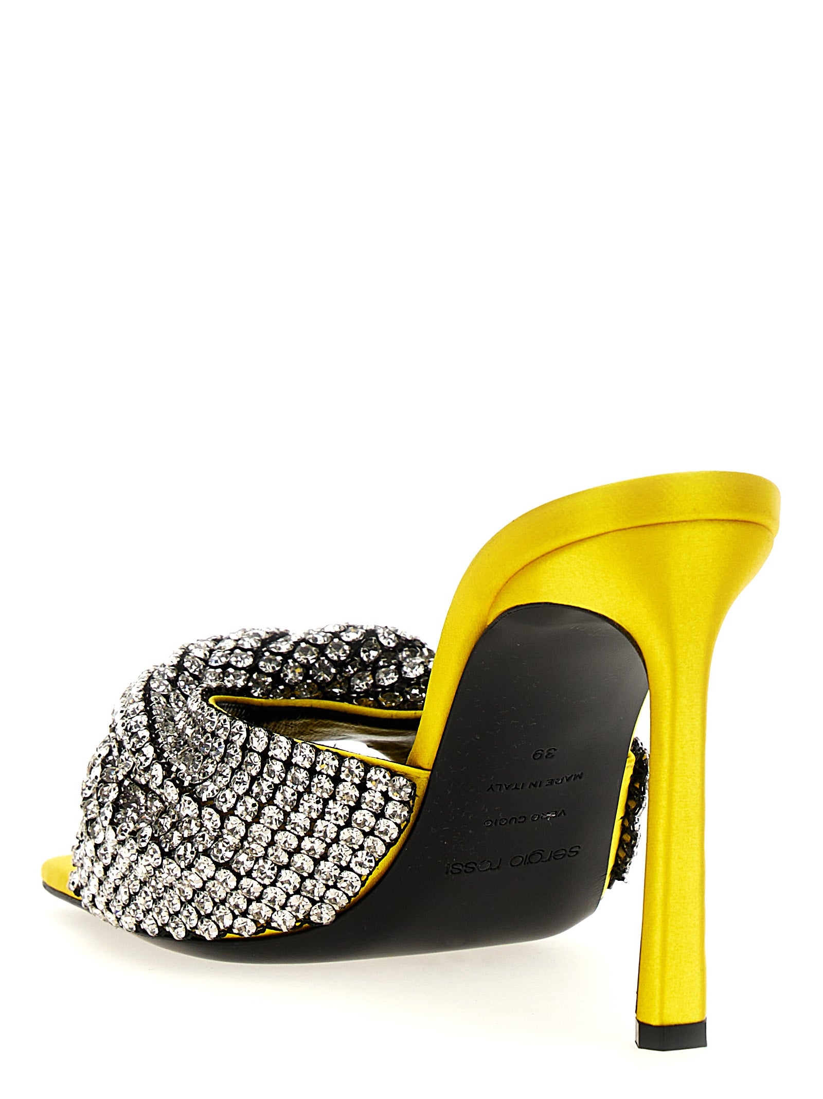 Shop Sergio Rossi Evangelie Sandals Yellow