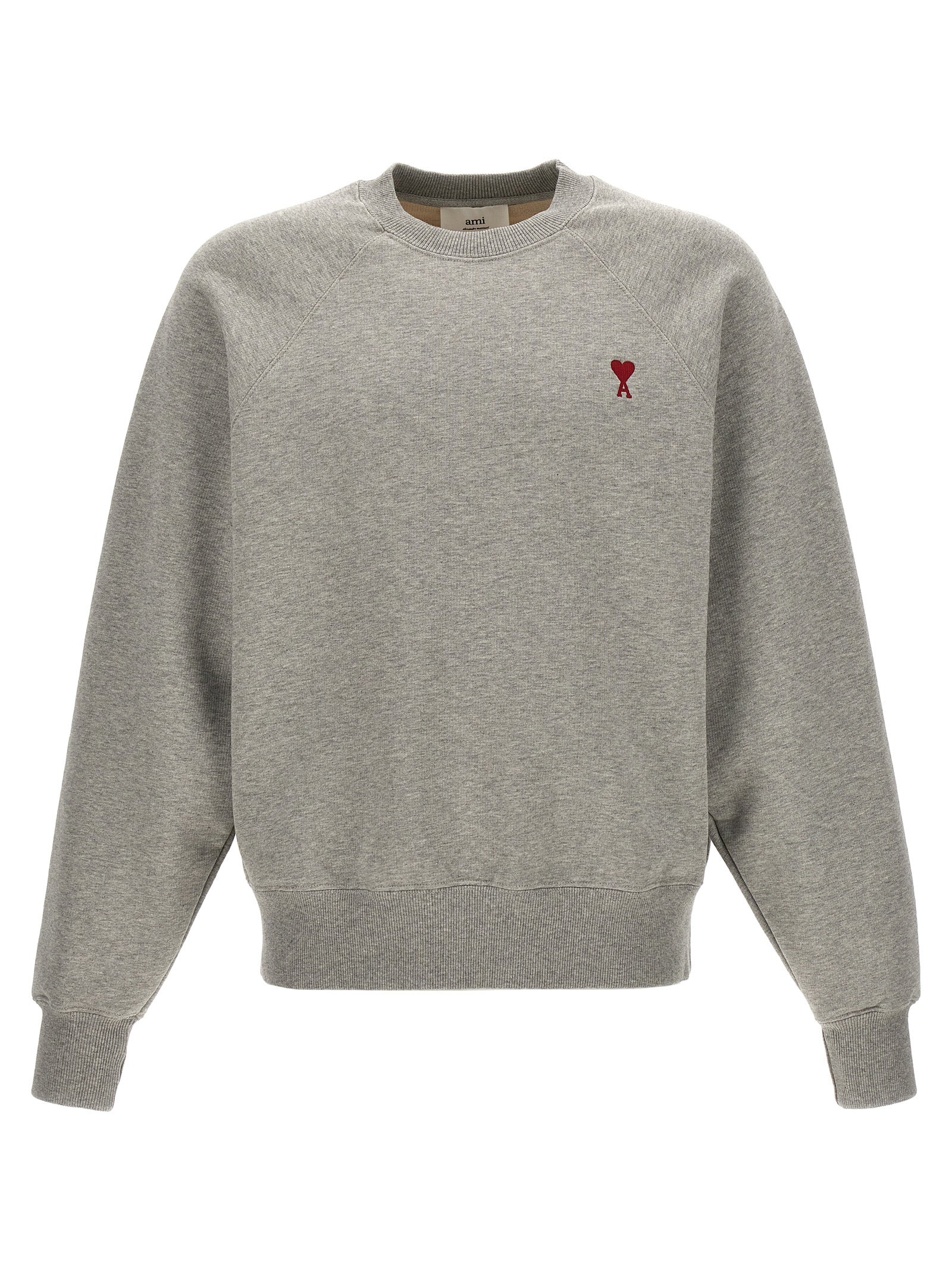 Shop Ami Alexandre Mattiussi Ami De Coeur Sweatshirt Gray