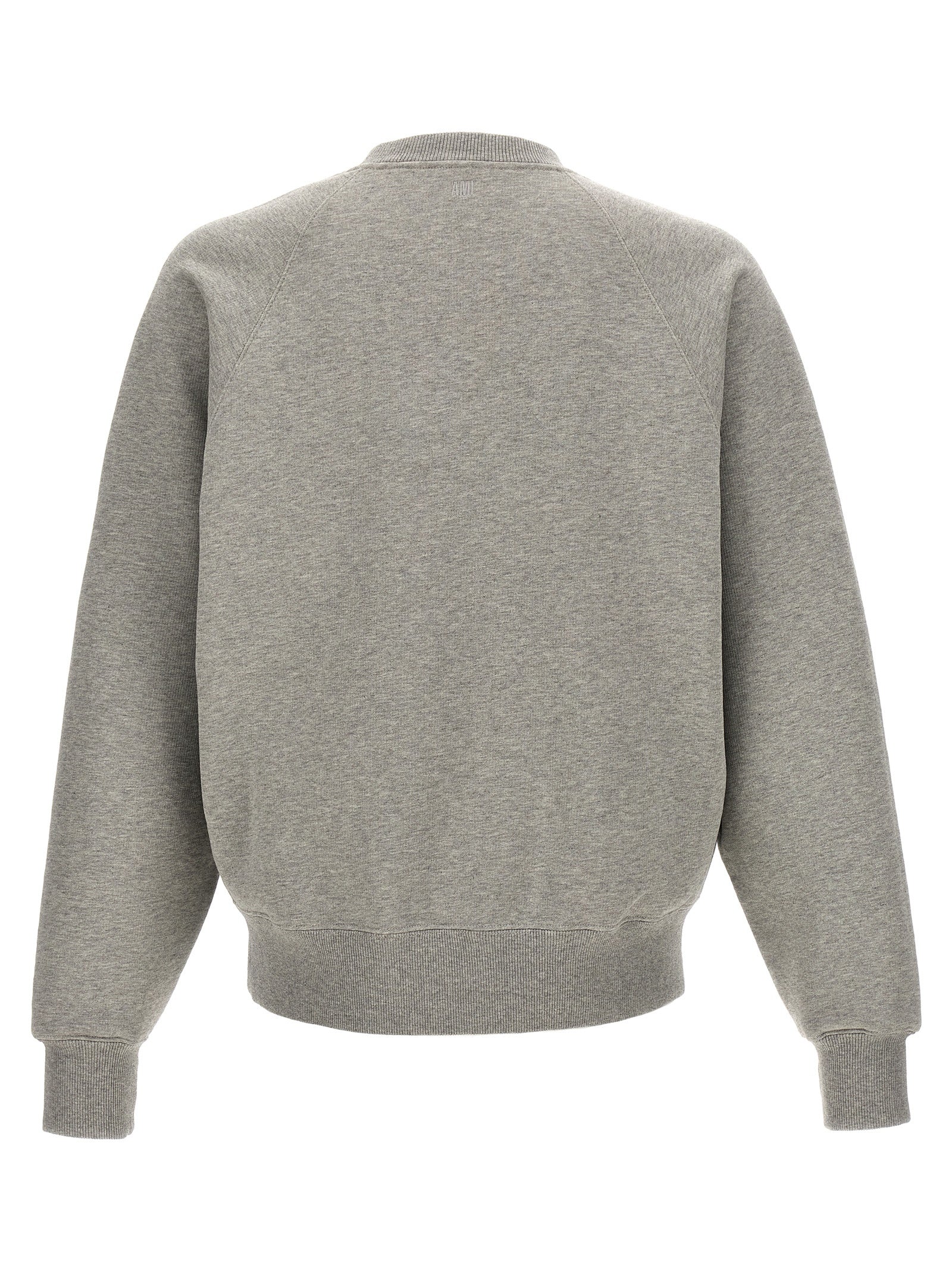 Shop Ami Alexandre Mattiussi Ami De Coeur Sweatshirt Gray