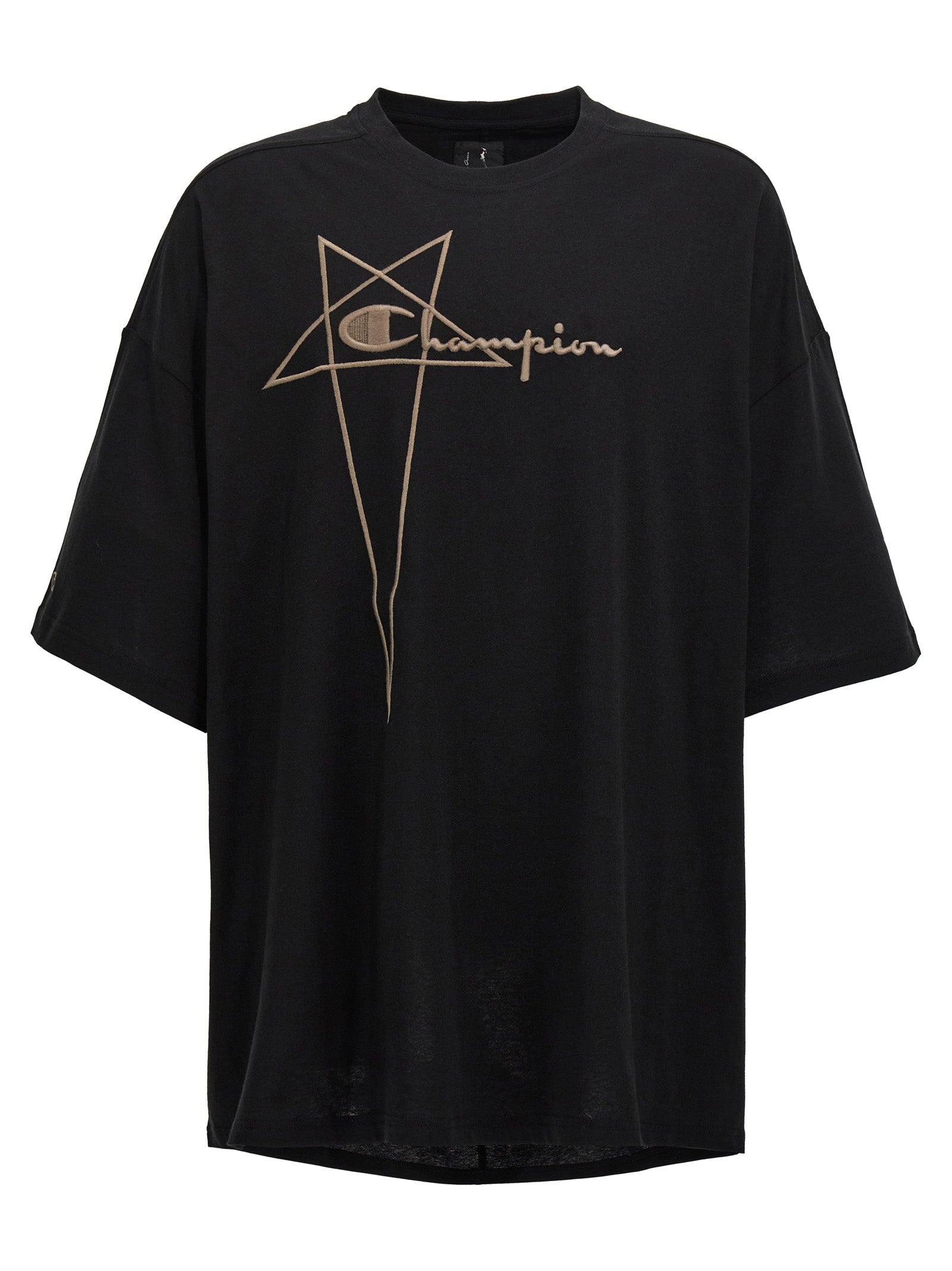 Rick Owens Tommy T Logo Jersey T-shirt In Black