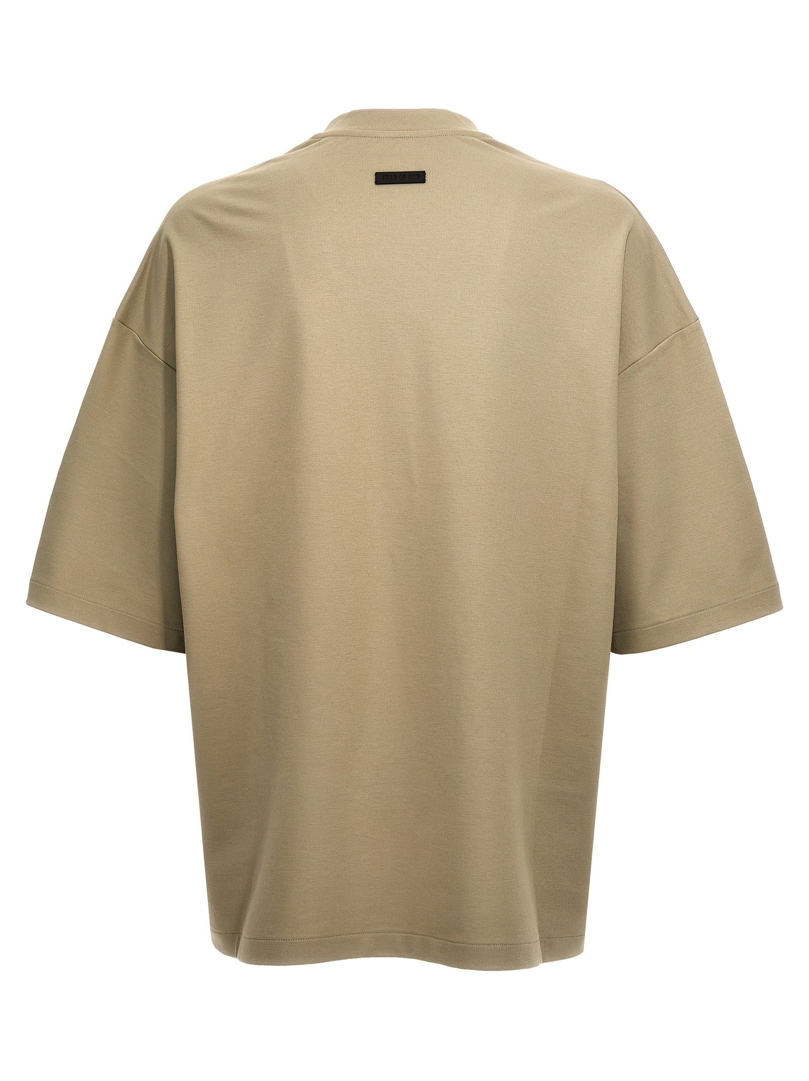 Shop Fear Of God Milano V-neck T-shirt Gray
