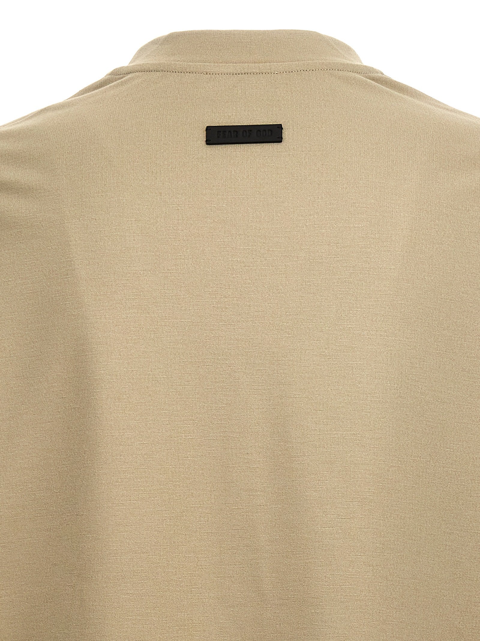 Shop Fear Of God Milano V-neck T-shirt Gray