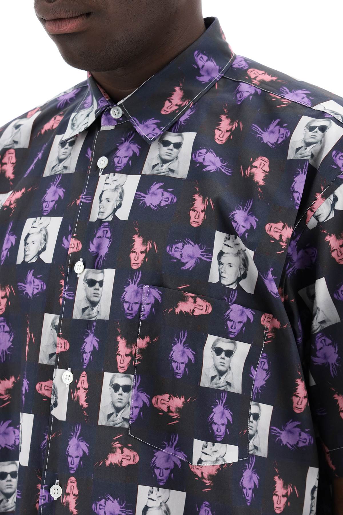Shop Comme Des Garçons Shirt Camicia A Manica Corta Con Stampa Andy Warhol