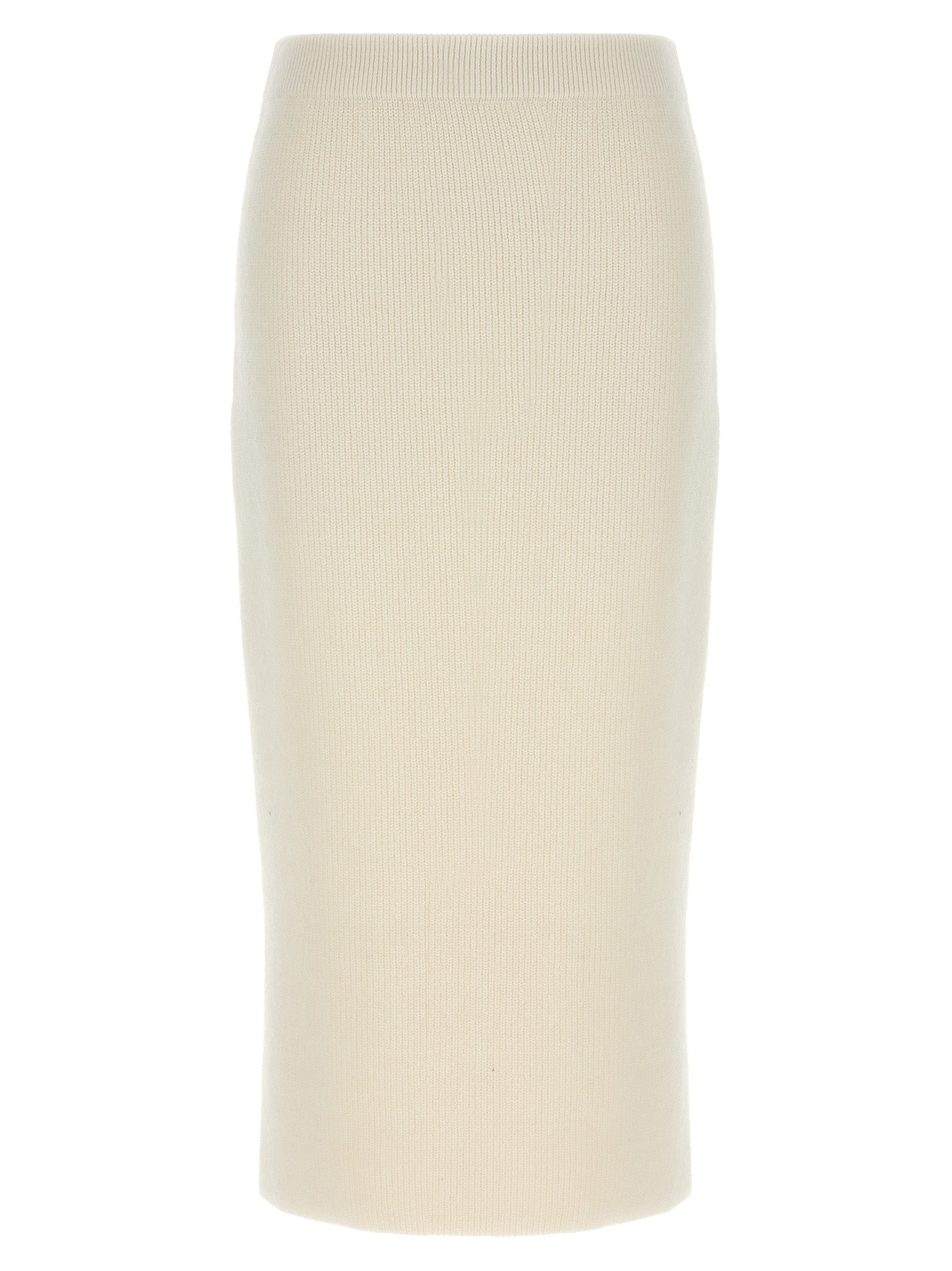 Fabiana Filippi Wool Midi Skirt In White