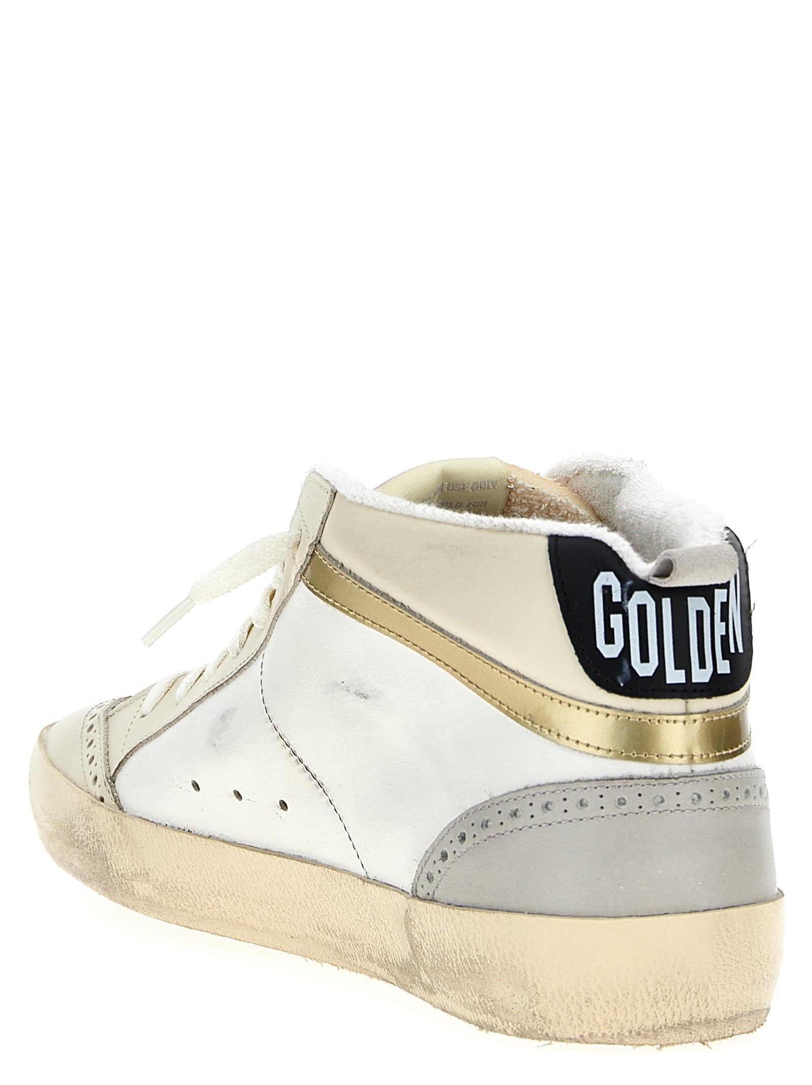 Shop Golden Goose Mid Star Sneakers White