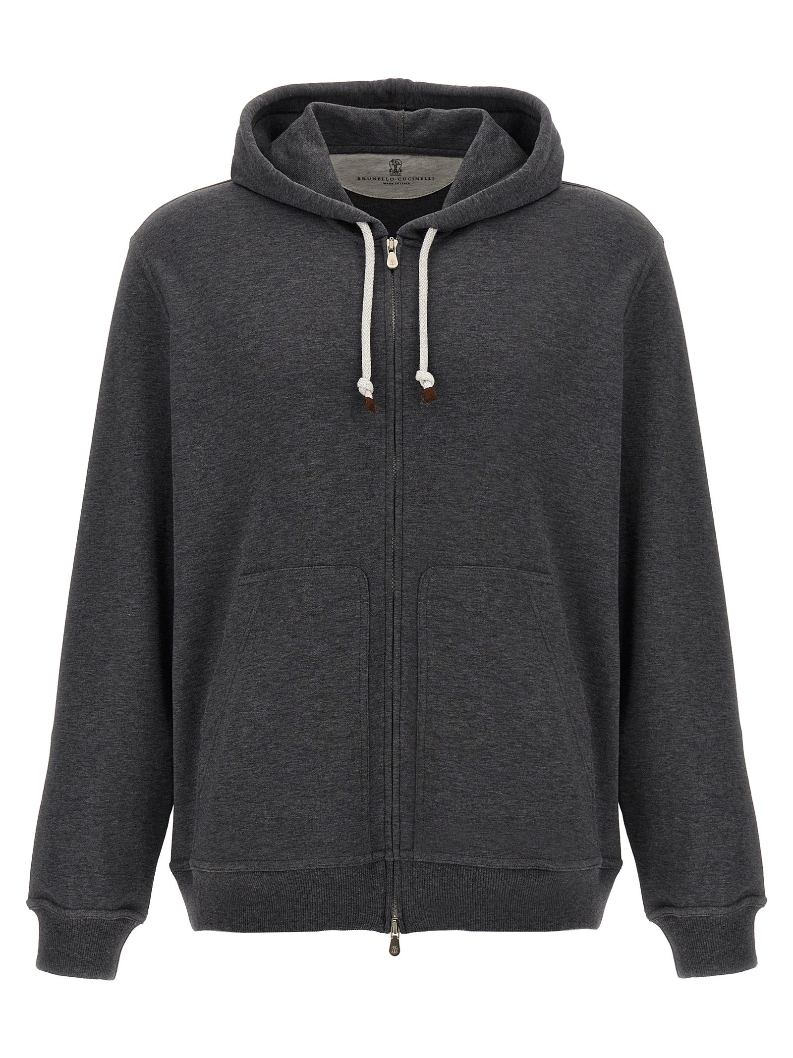 Brunello Cucinelli Hoodie Sweatshirt Gray In Black