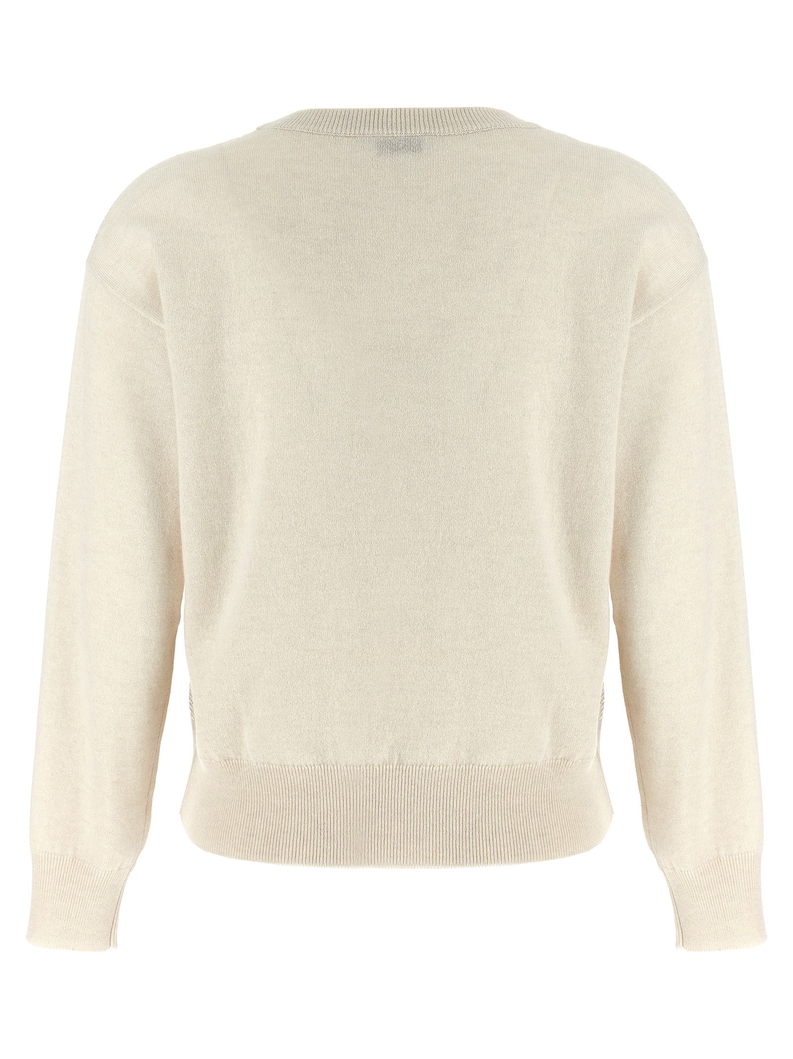 Shop Brunello Cucinelli Sequin Sweater Sweater, Cardigans White