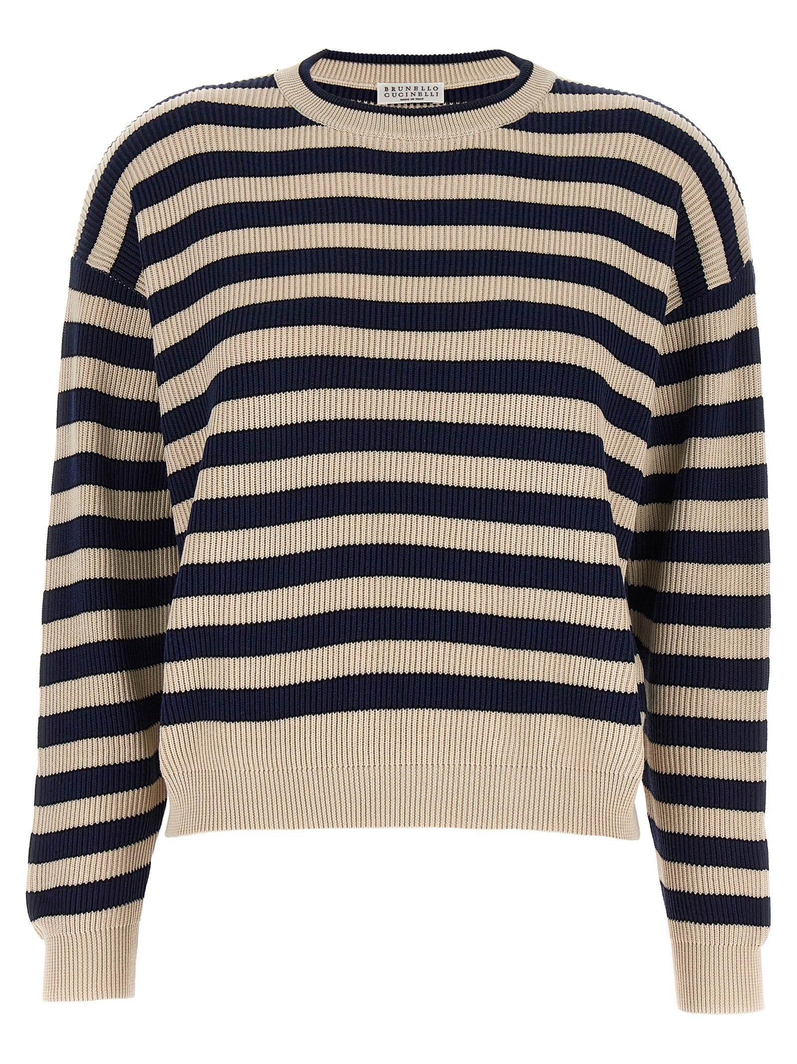 Shop Brunello Cucinelli Striped Sweater Sweater, Cardigans Multicolor