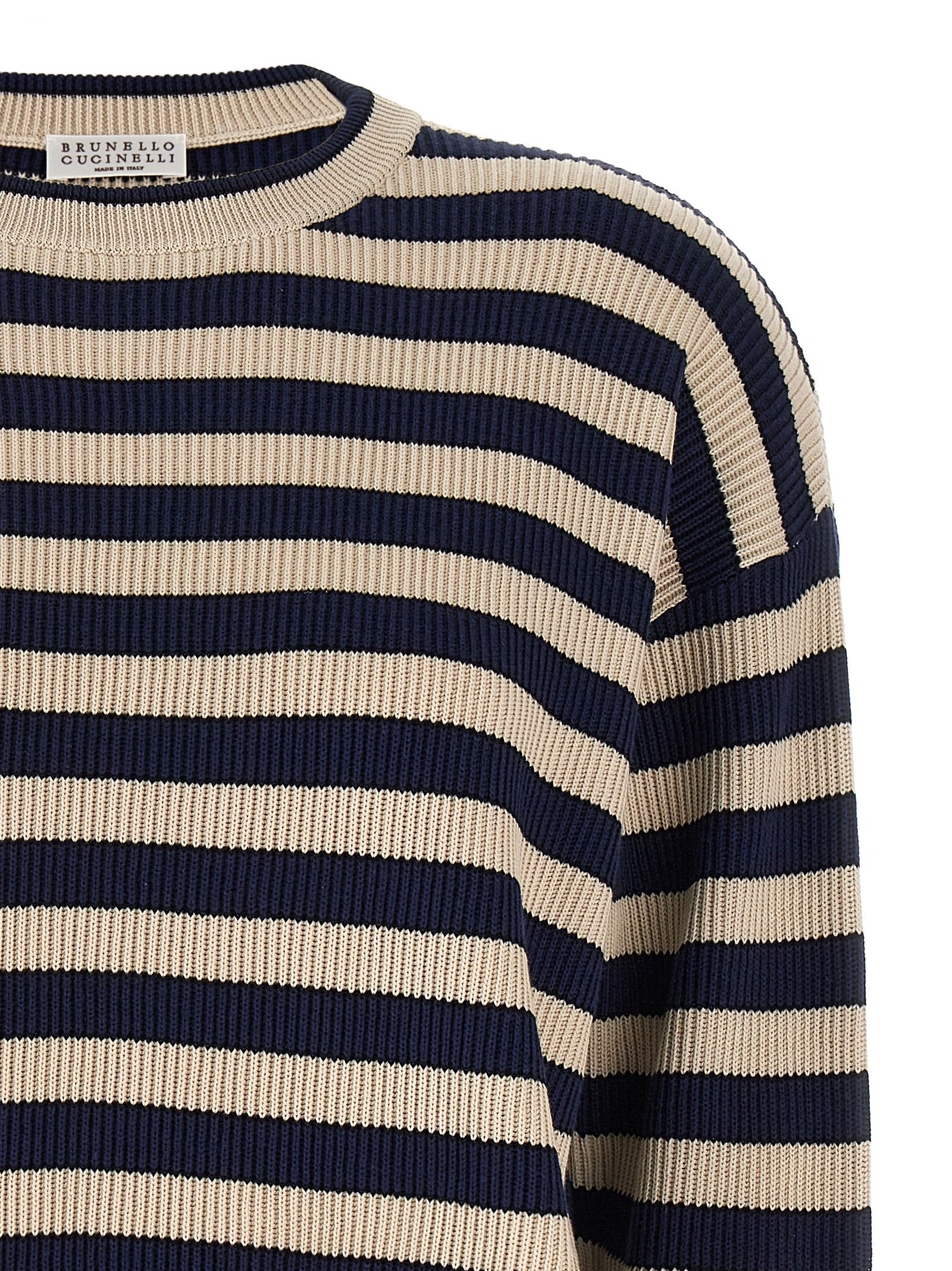 Shop Brunello Cucinelli Striped Sweater Sweater, Cardigans Multicolor