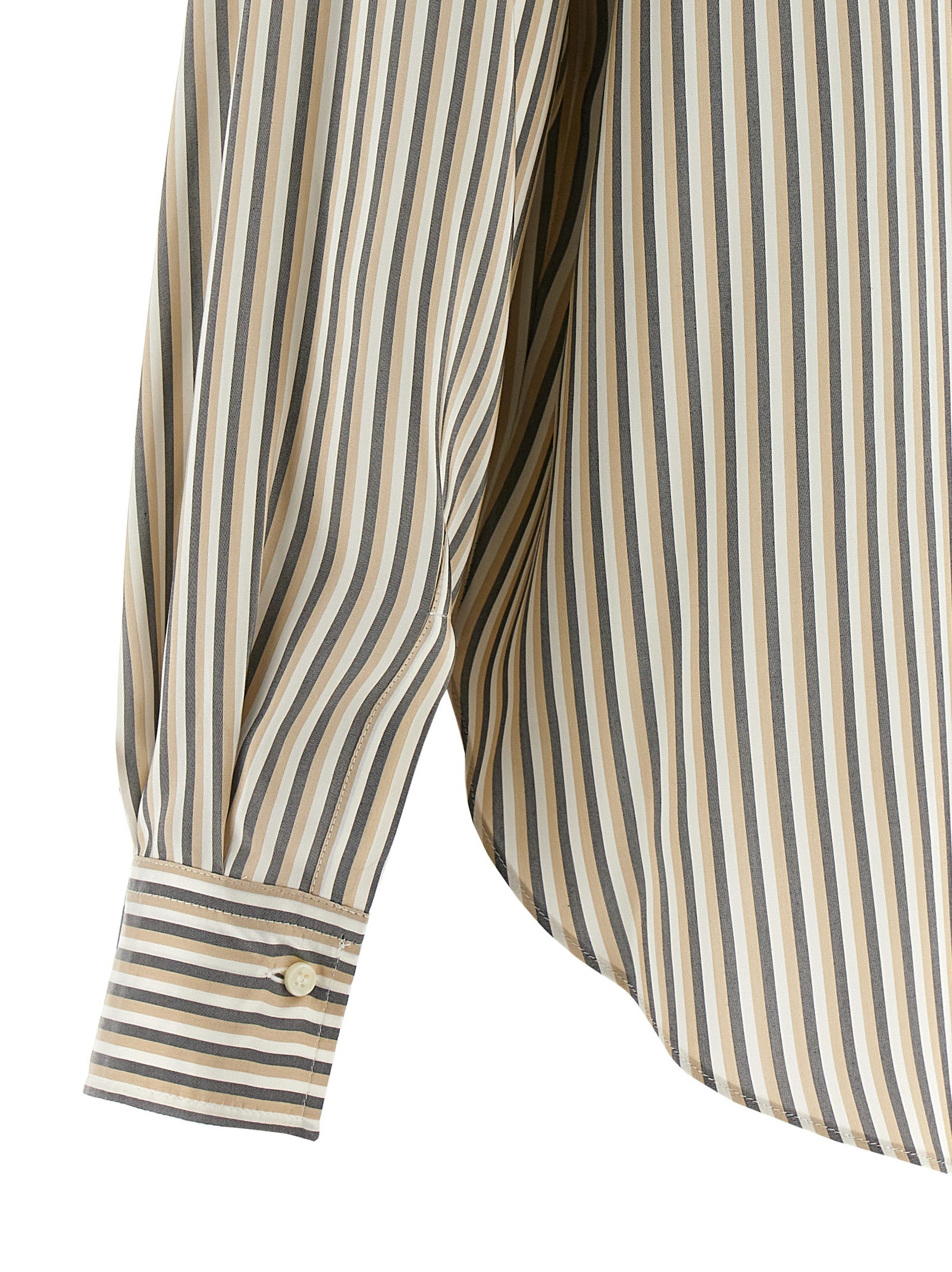 Shop Brunello Cucinelli Striped Shirt Shirt, Blouse Multicolor