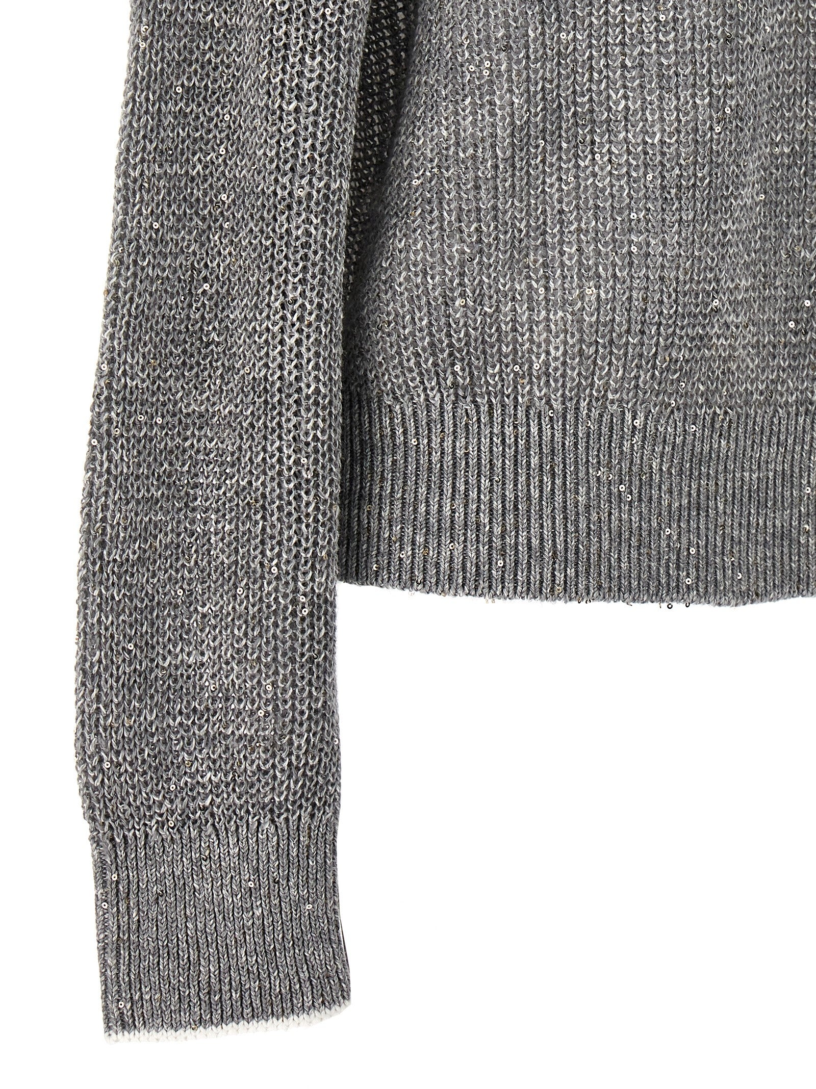 Shop Brunello Cucinelli Varsity Sweater Sweater, Cardigans Gray