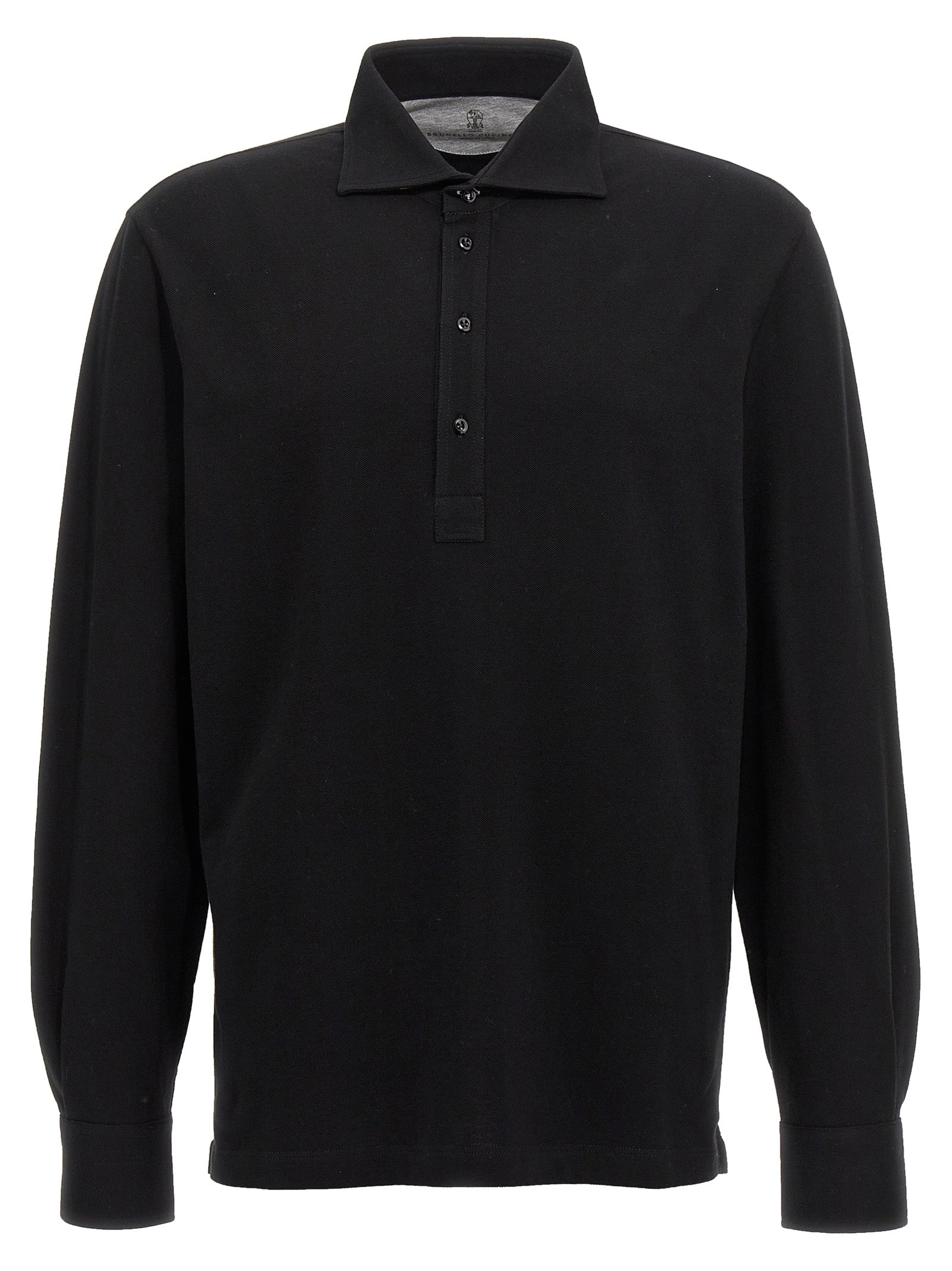 Brunello Cucinelli Cotton Polo Shirt In Black