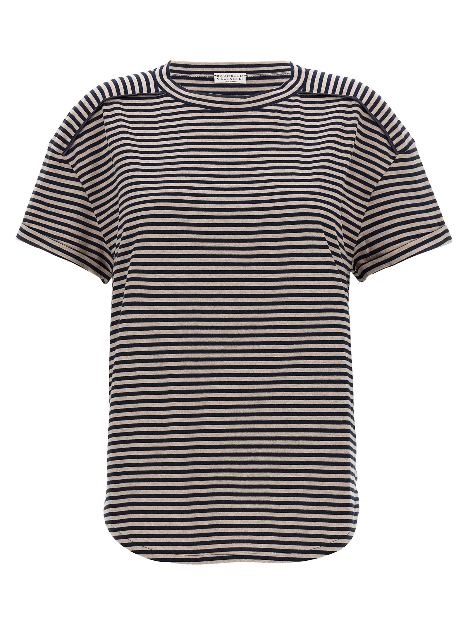 Shop Brunello Cucinelli Striped T-shirt Multicolor