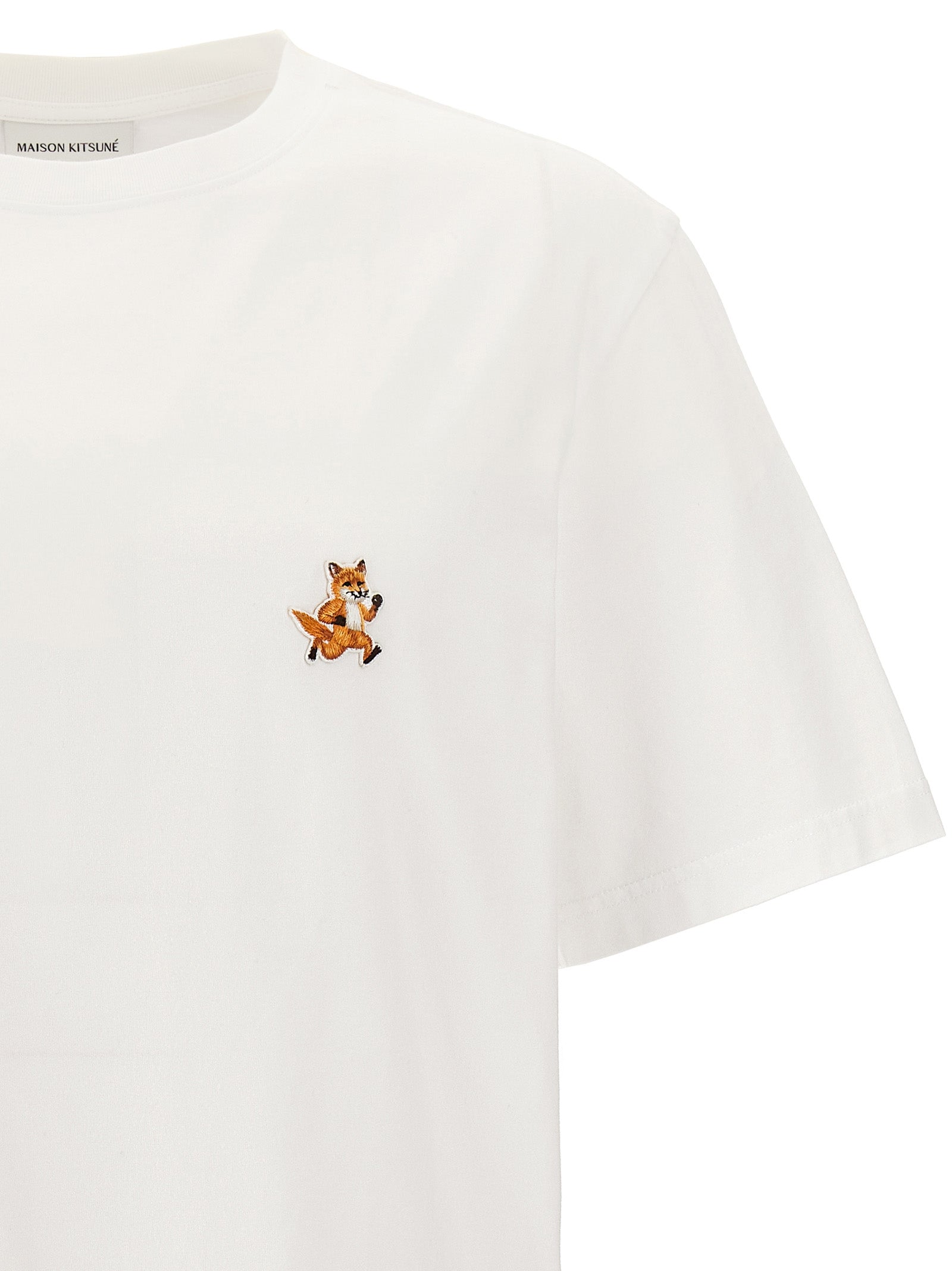 Shop Maison Kitsuné Speedy Fox Patch T-shirt White