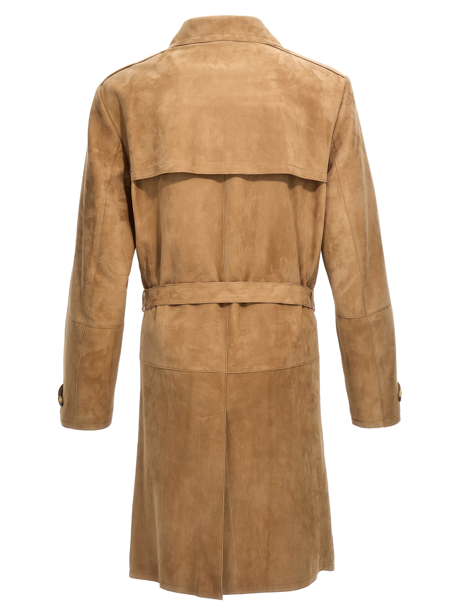 Shop Brunello Cucinelli Suede Trench Coat Coats, Trench Coats Beige