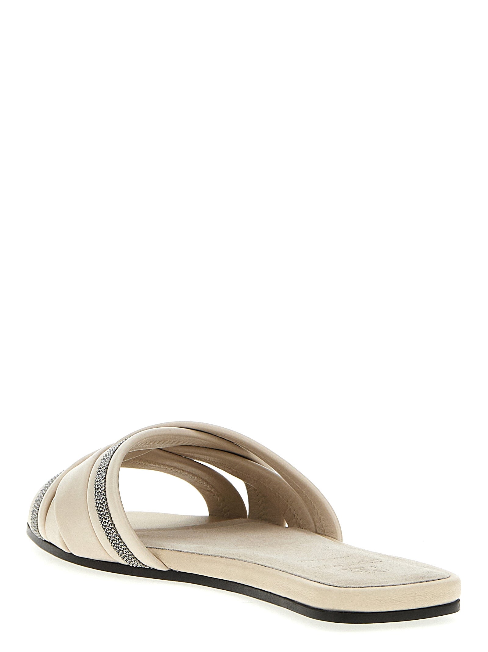 Shop Brunello Cucinelli Monile Sandals White