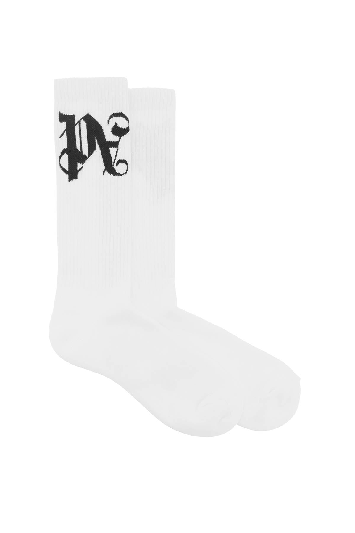 Palm Angels Cotton Socks In White