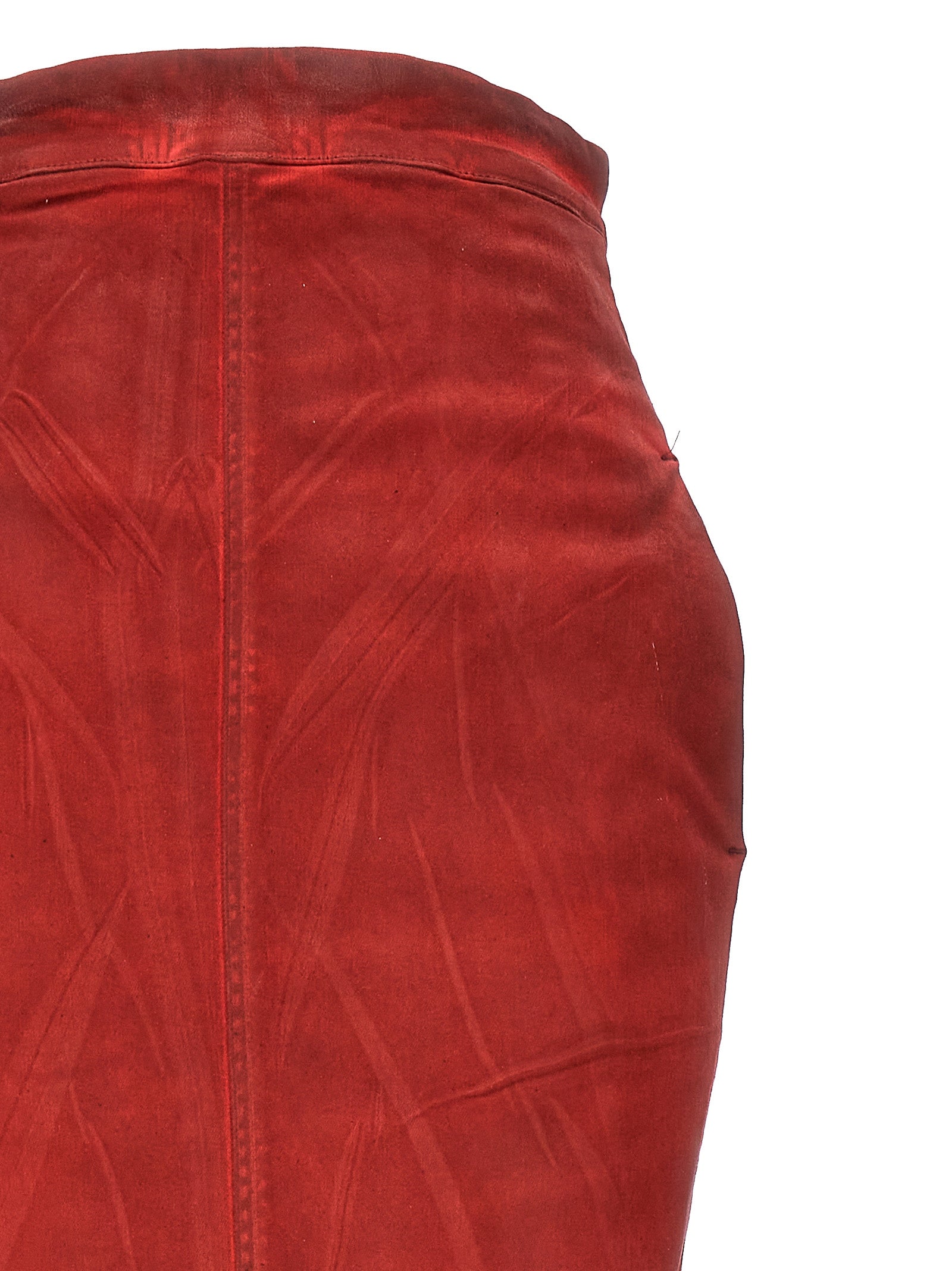 Shop Rick Owens Dirt Pillar Long Skirts Red