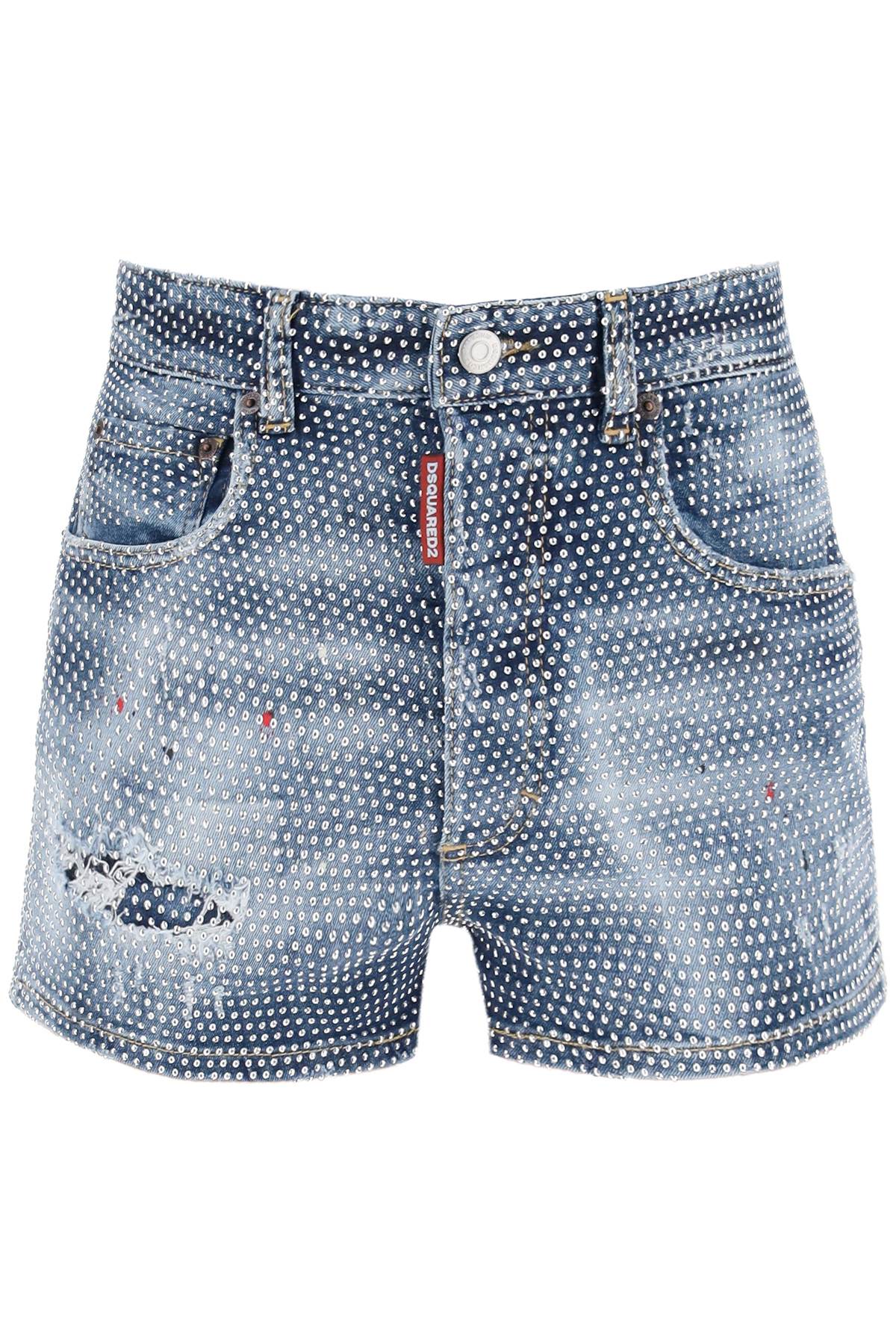 Shop Dsquared2 Shorts Hollywood Wash Hot Pant