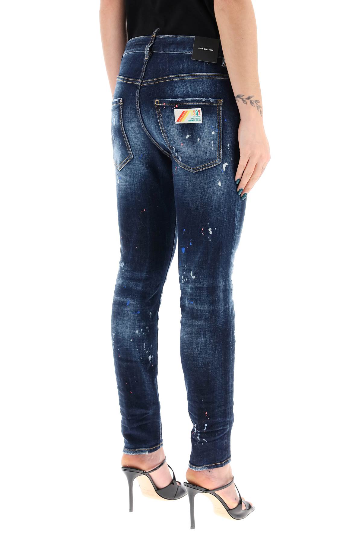 Shop Dsquared2 Jeans Dark Neon Splash Wash 642