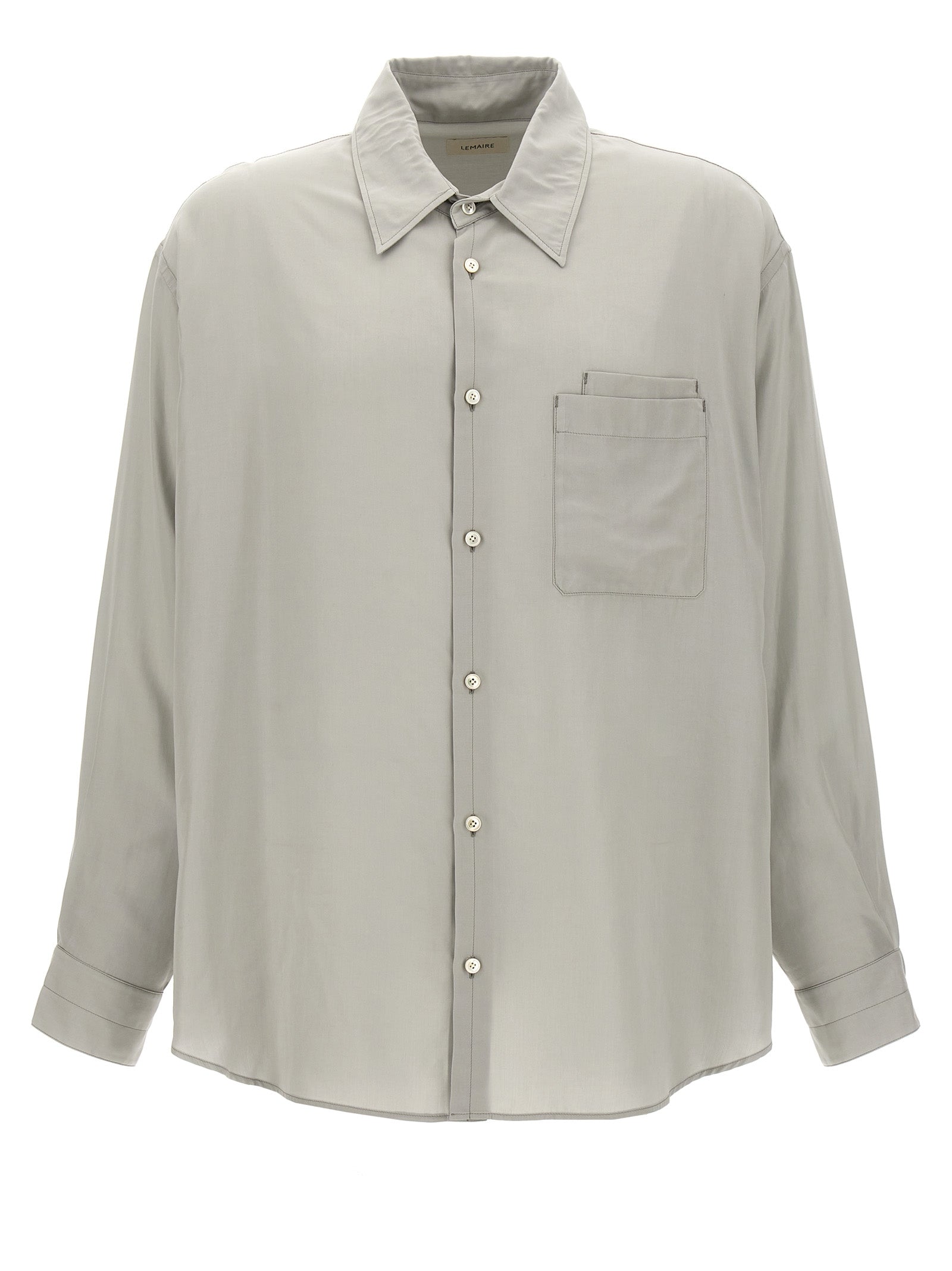 Shop Lemaire Double Pocket Shirt, Blouse Gray