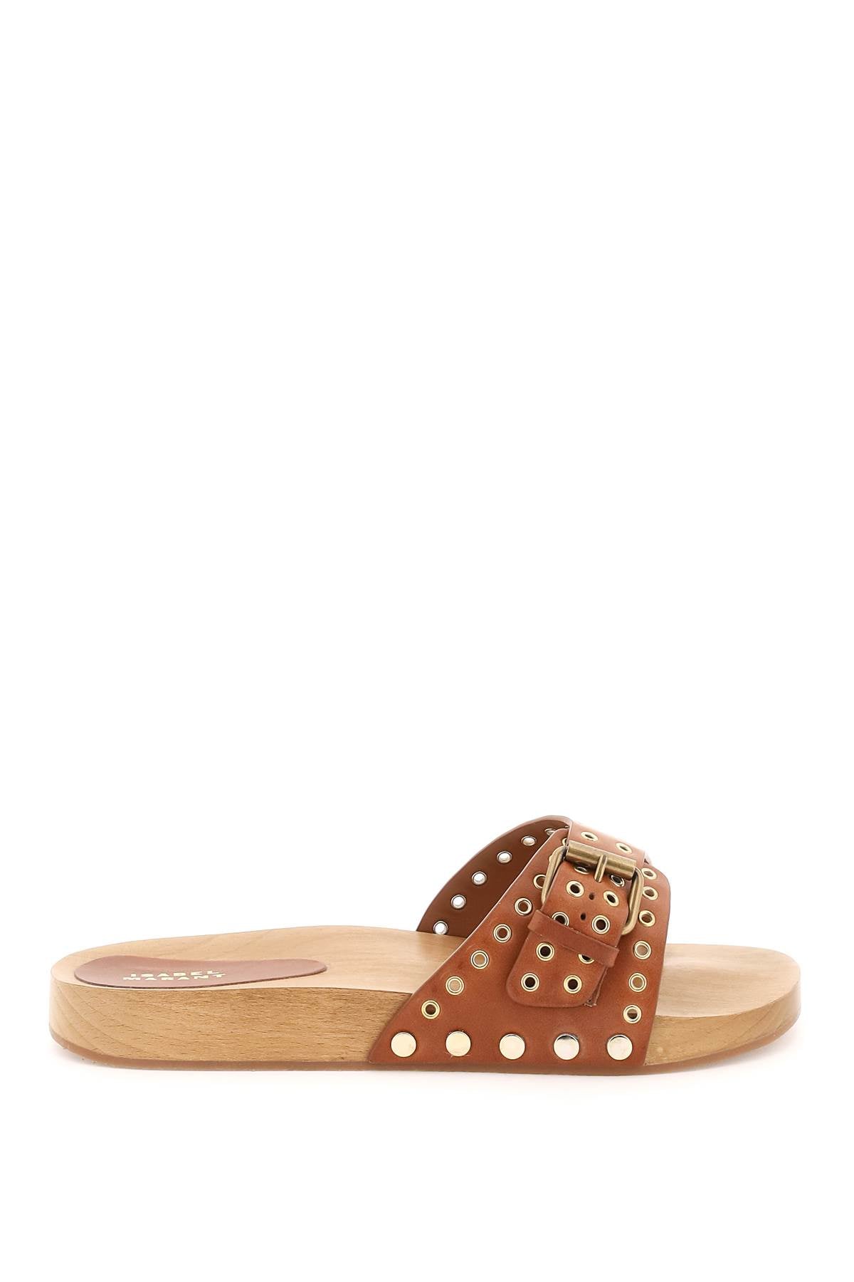 Shop Isabel Marant 'jaso' Leather Slides