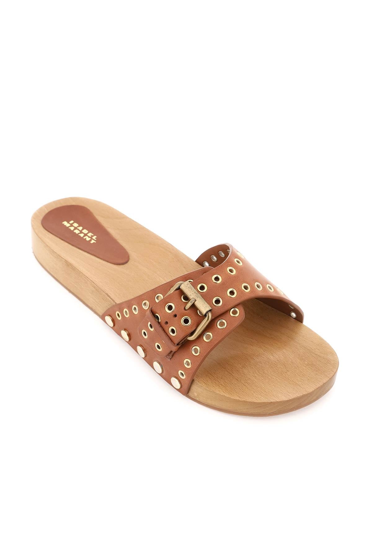 Shop Isabel Marant 'jaso' Leather Slides