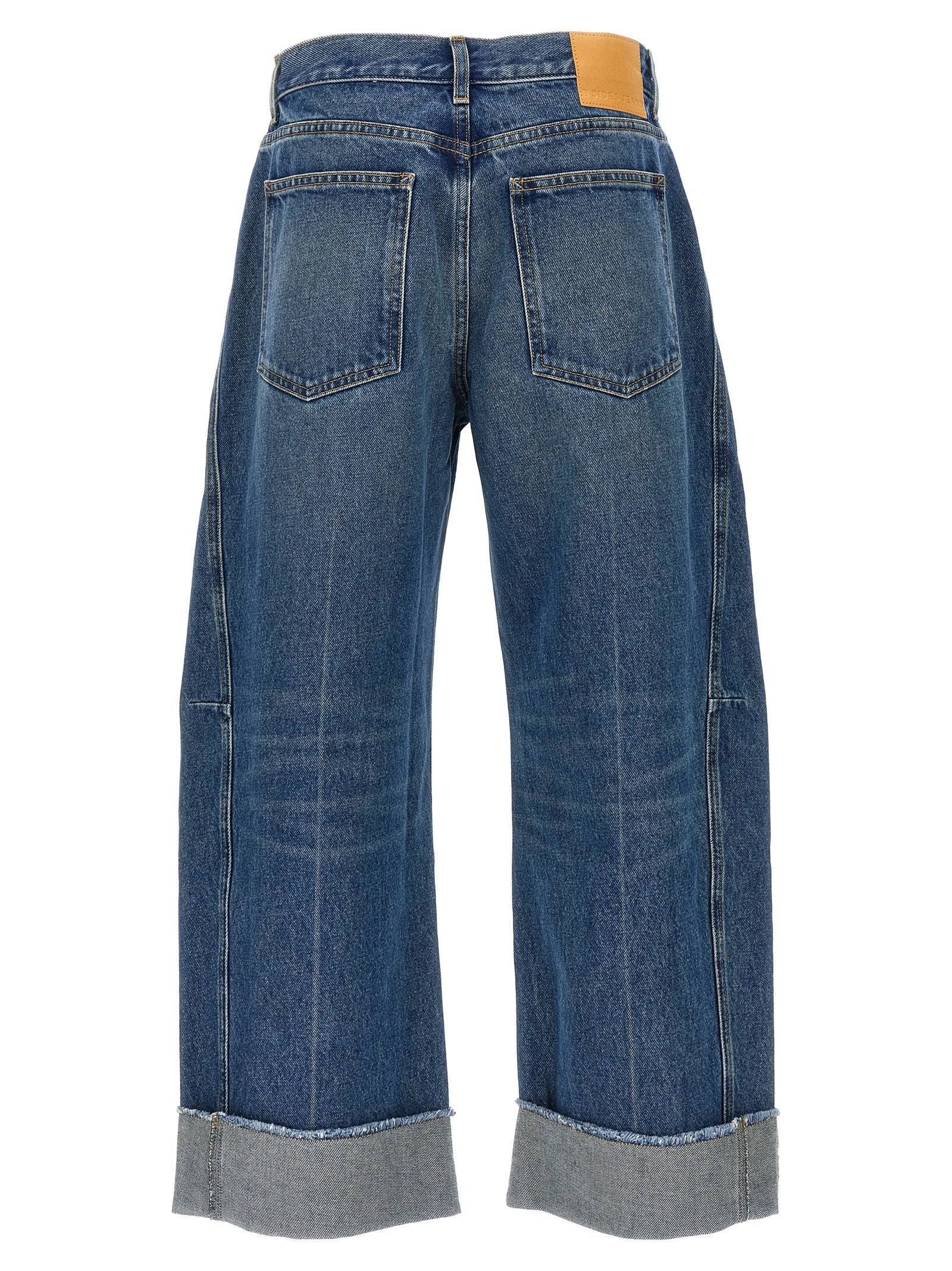 Shop B Sides Relaxed Lasso Cuffed Jeans Blue