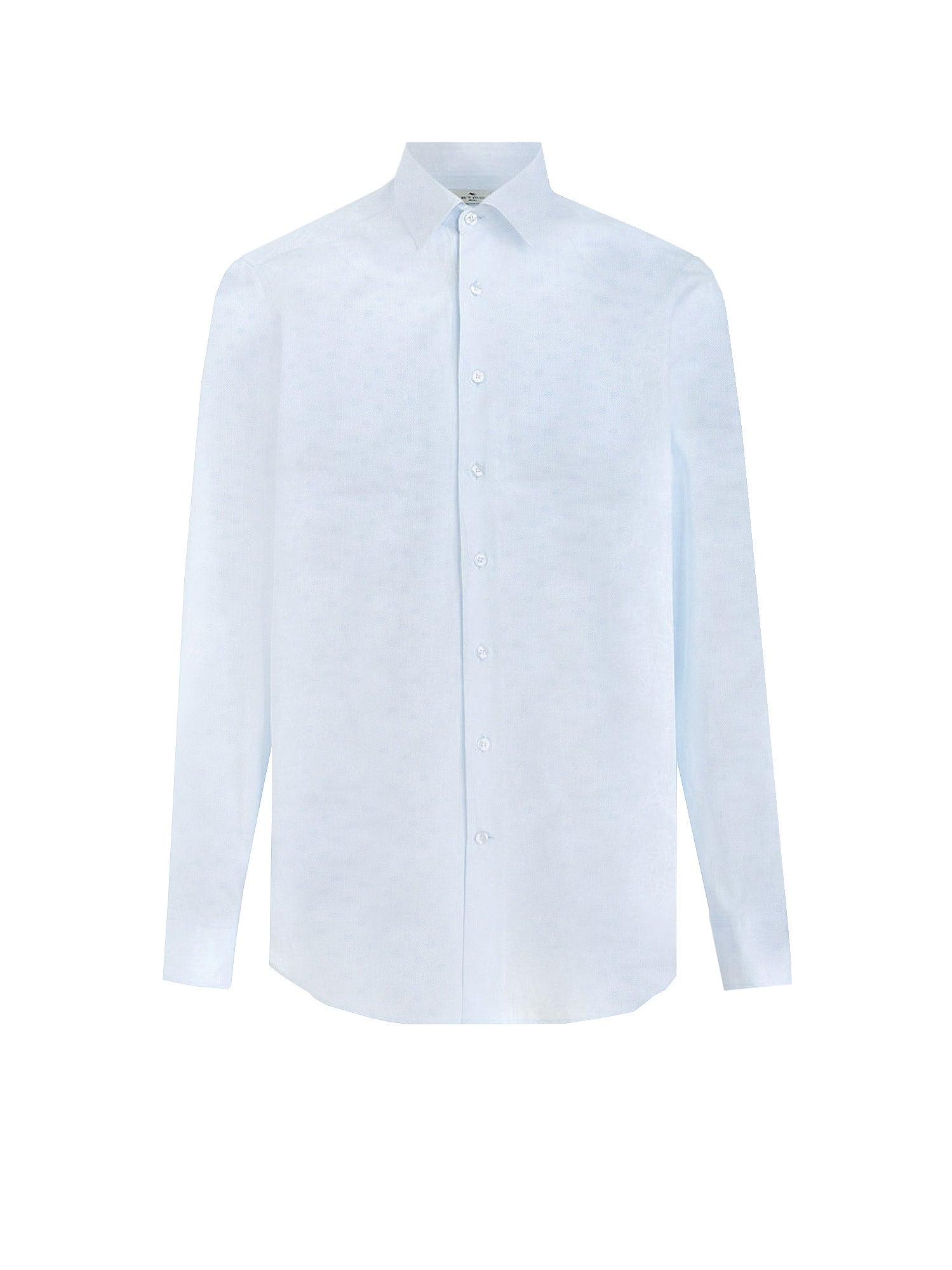 Shop Etro Cotton Shirt With All-over  Pegaso Logo