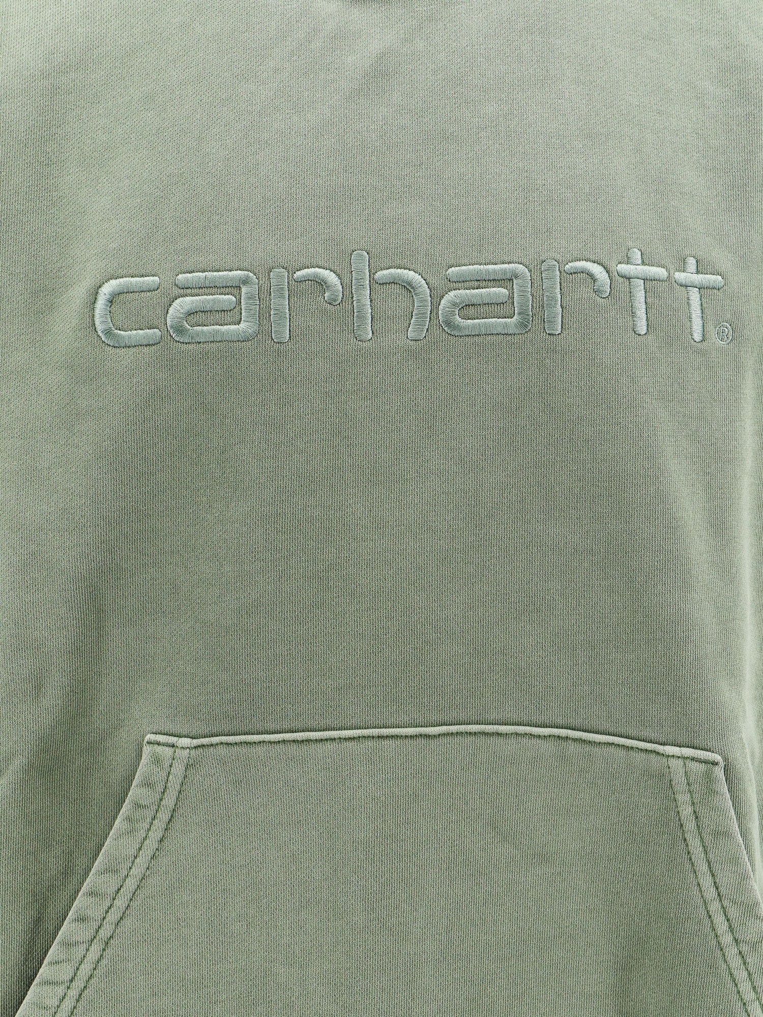 Shop Carhartt Cotton Sweatshirt With Embroidered Logo On The Front