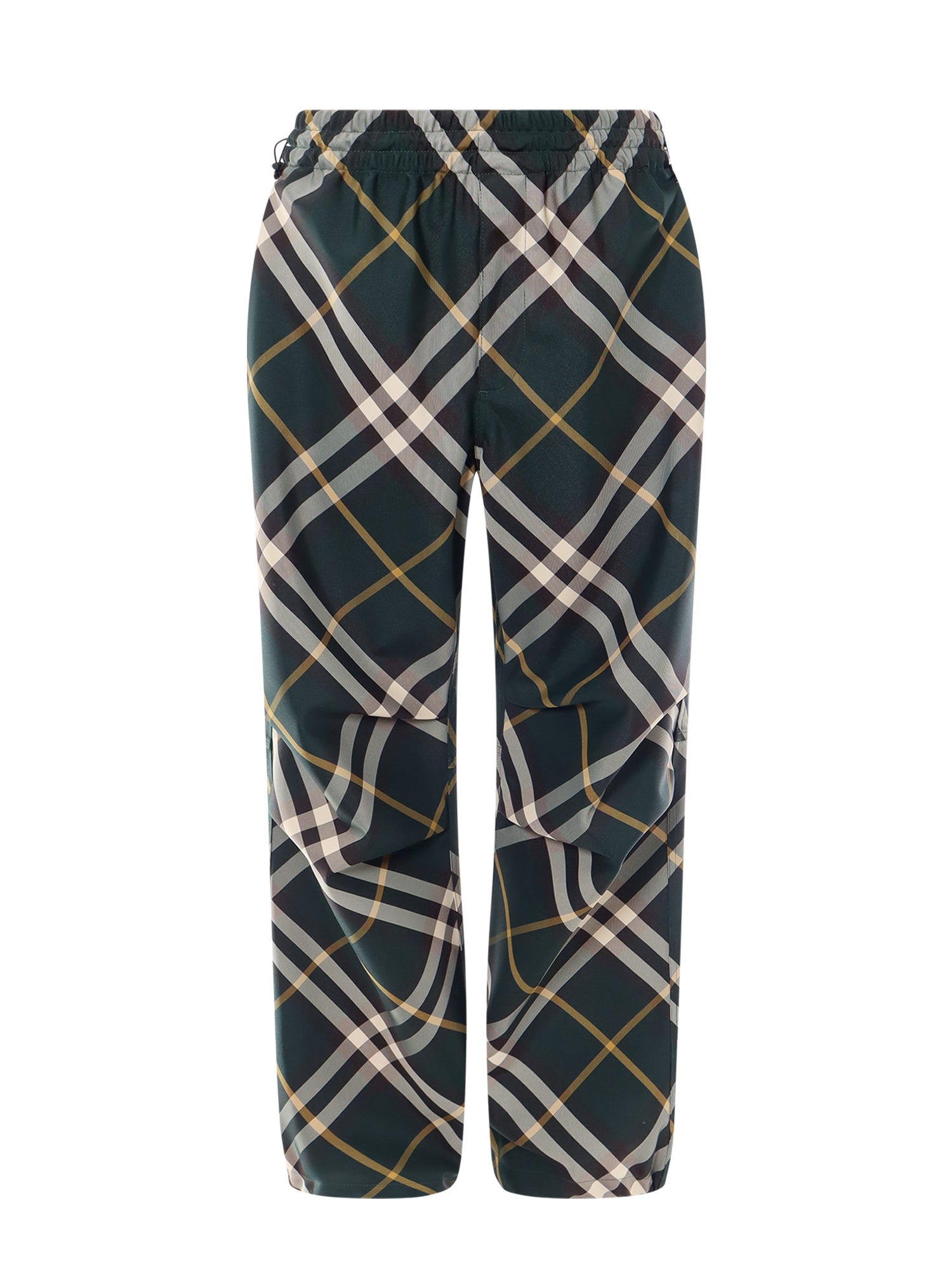 Shop Burberry Nylon Trouser With  Check Print
