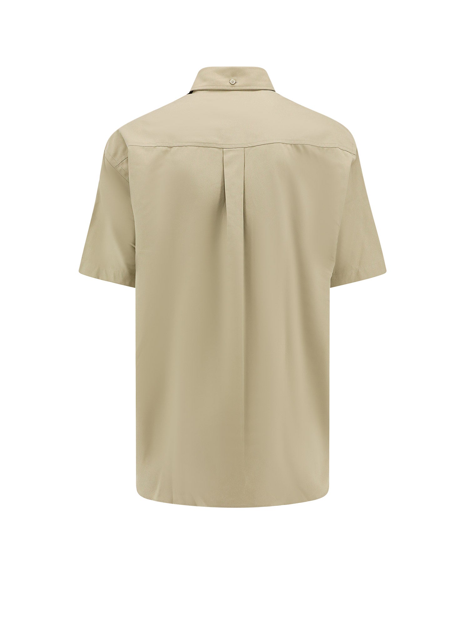 Shop Burberry Cotton Shirt With Ekd Embroidery