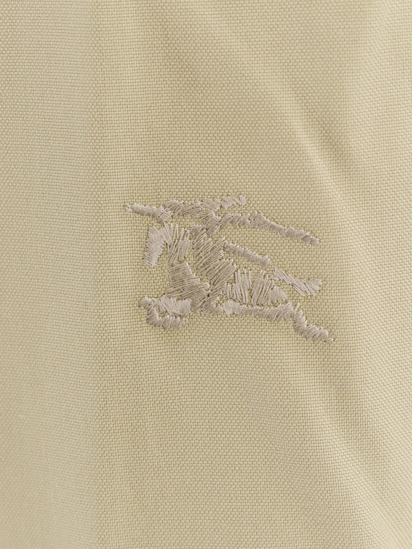 Shop Burberry Cotton Shirt With Ekd Embroidery