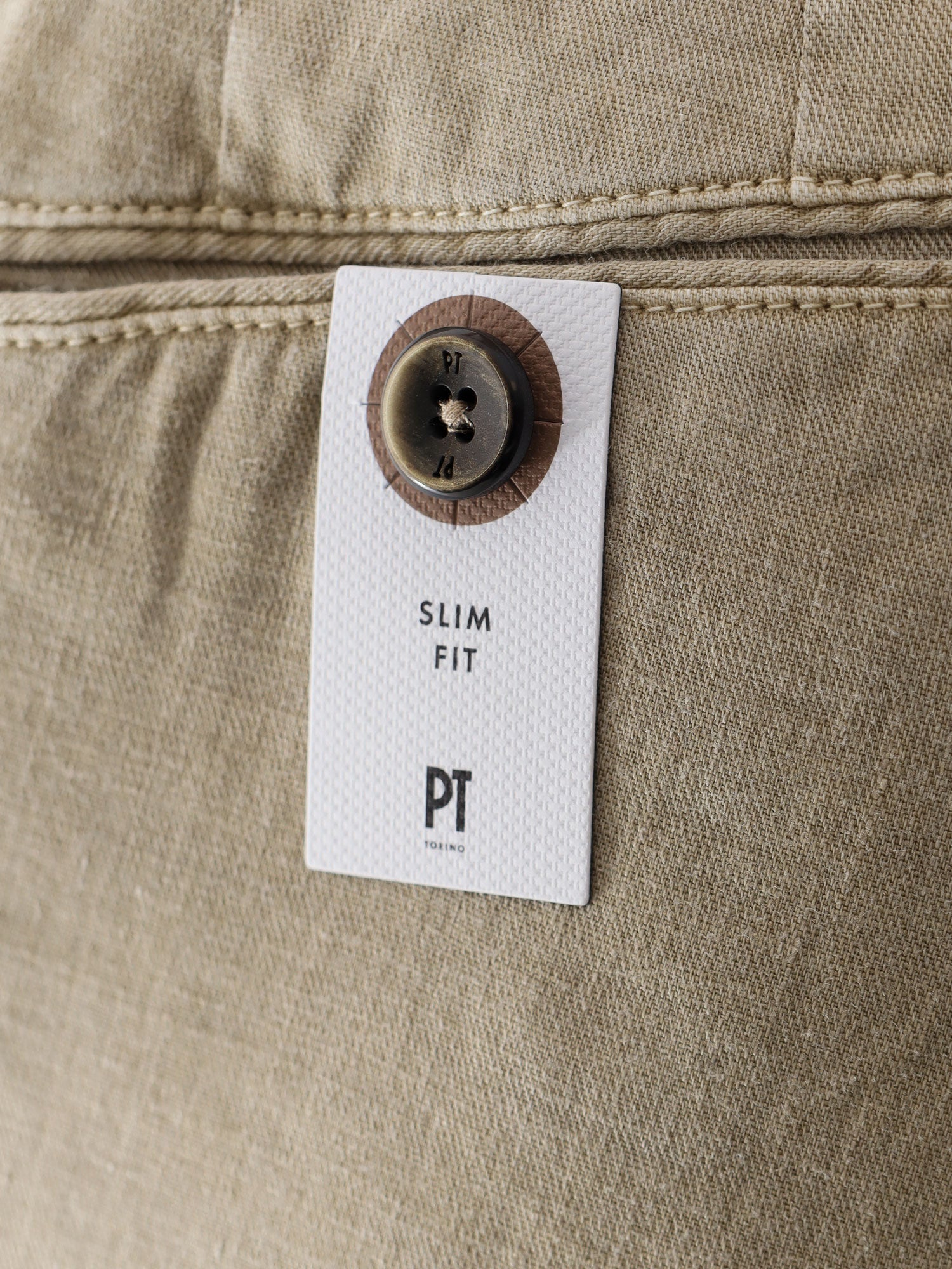 Shop Pt Torino Linen And Cotton Trouser With Drawstring At Waist