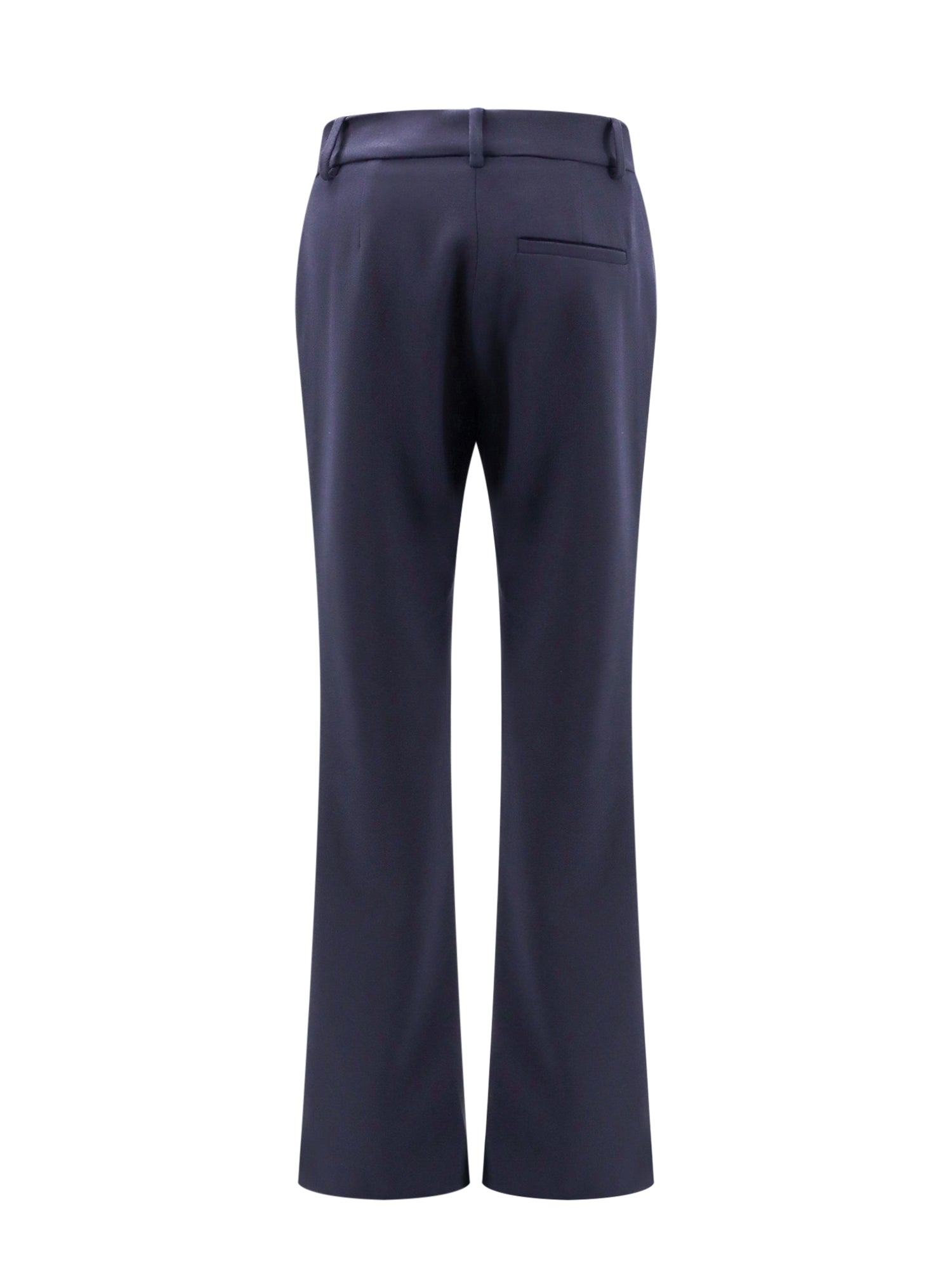 Shop Closed Viscose Blend Trouser With Embossed Stitching