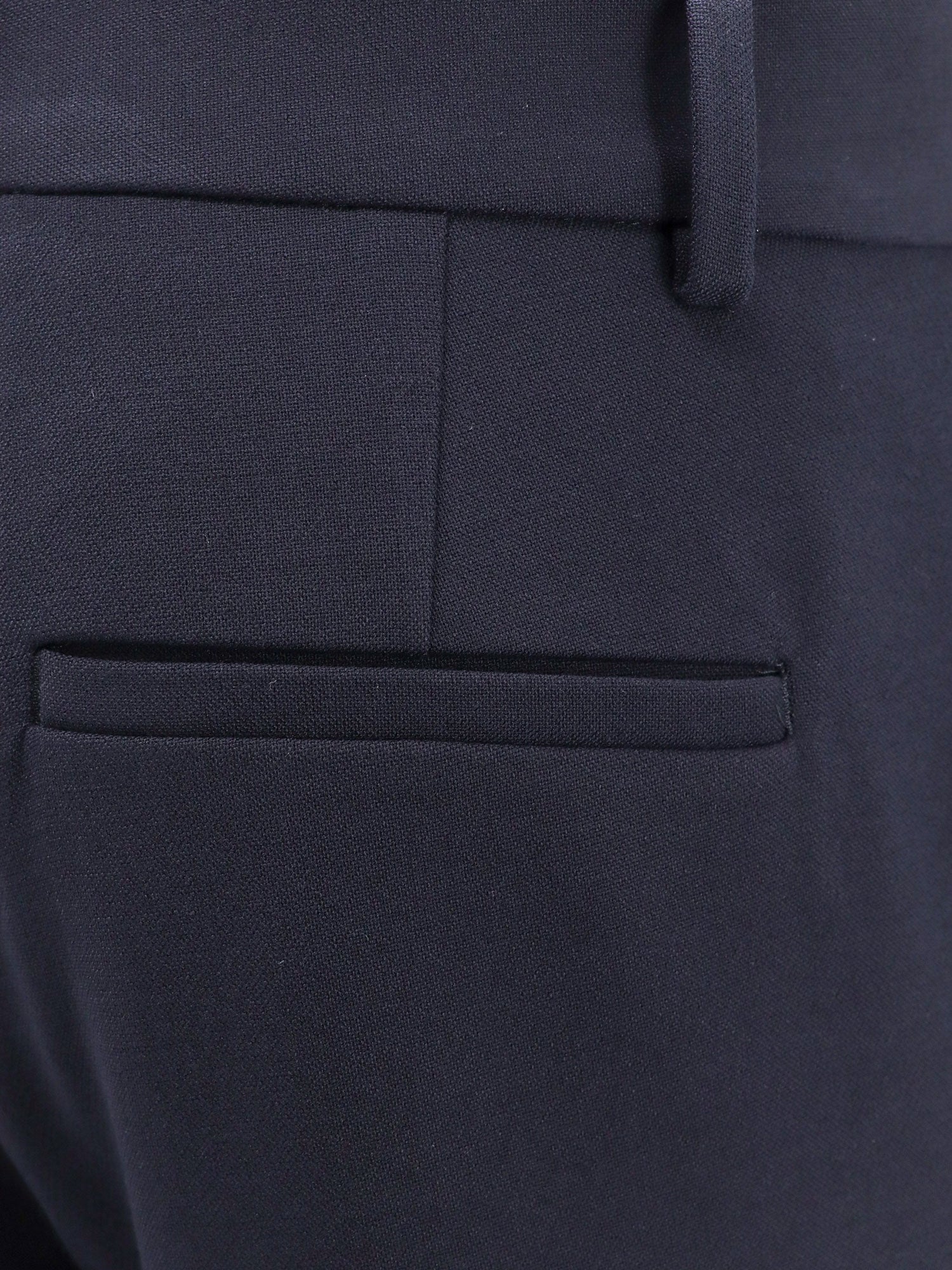 Shop Closed Viscose Blend Trouser With Embossed Stitching
