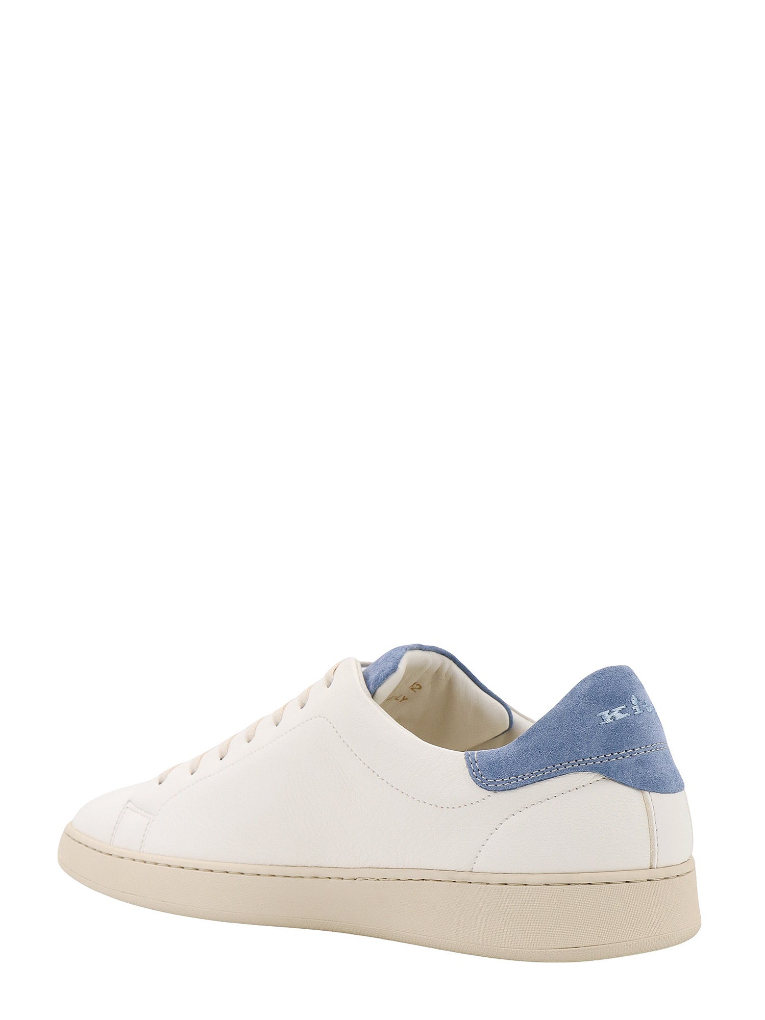 Shop Kiton Leather Sneakers With Logo Engraving