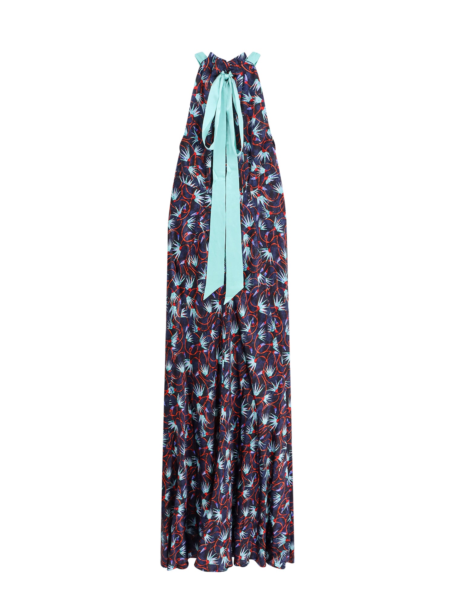 Shop Saloni Viscose Long Dress With Floral Print