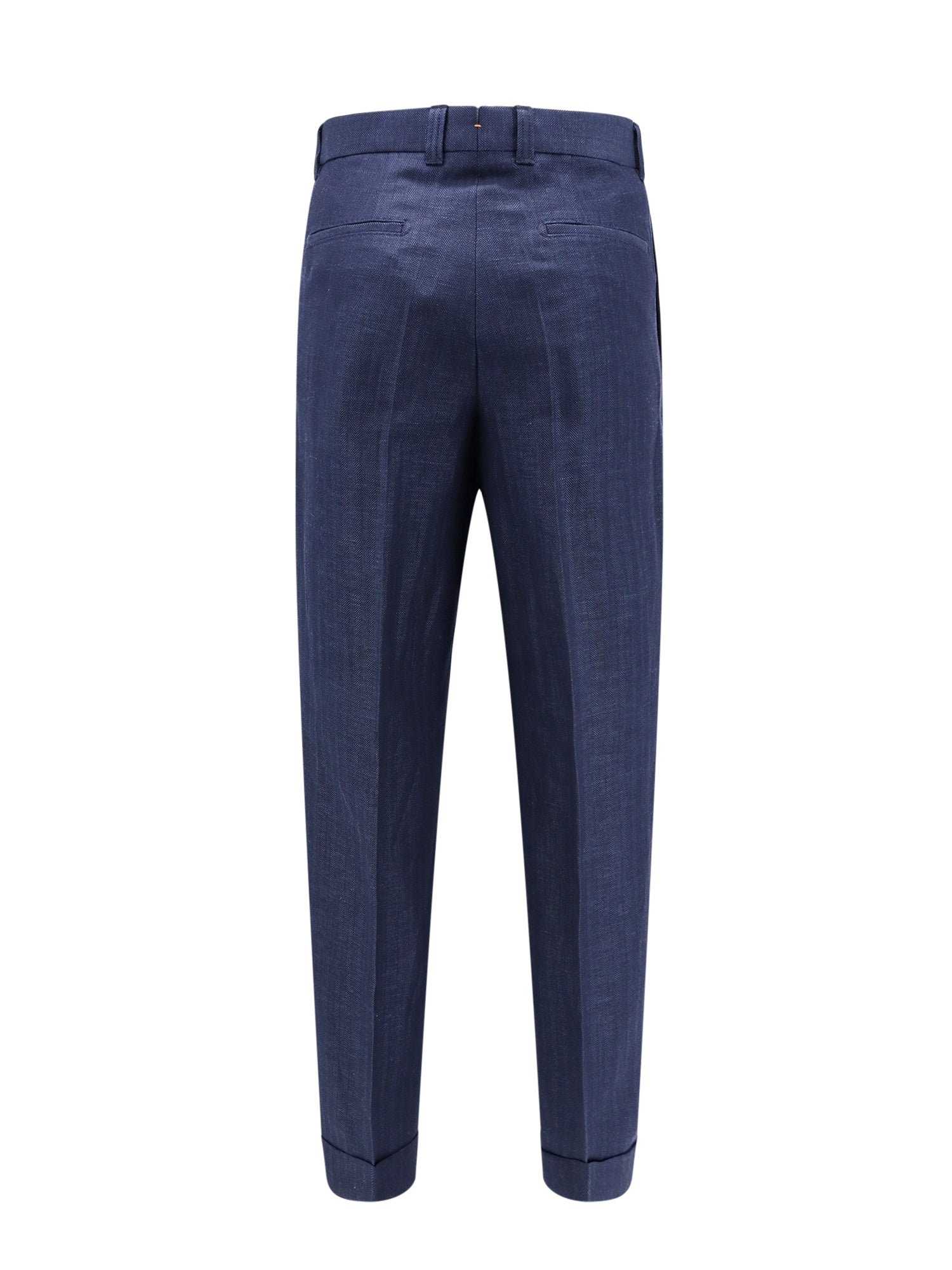 Shop Hugo Boss Virgin Wool And Linen Trouser