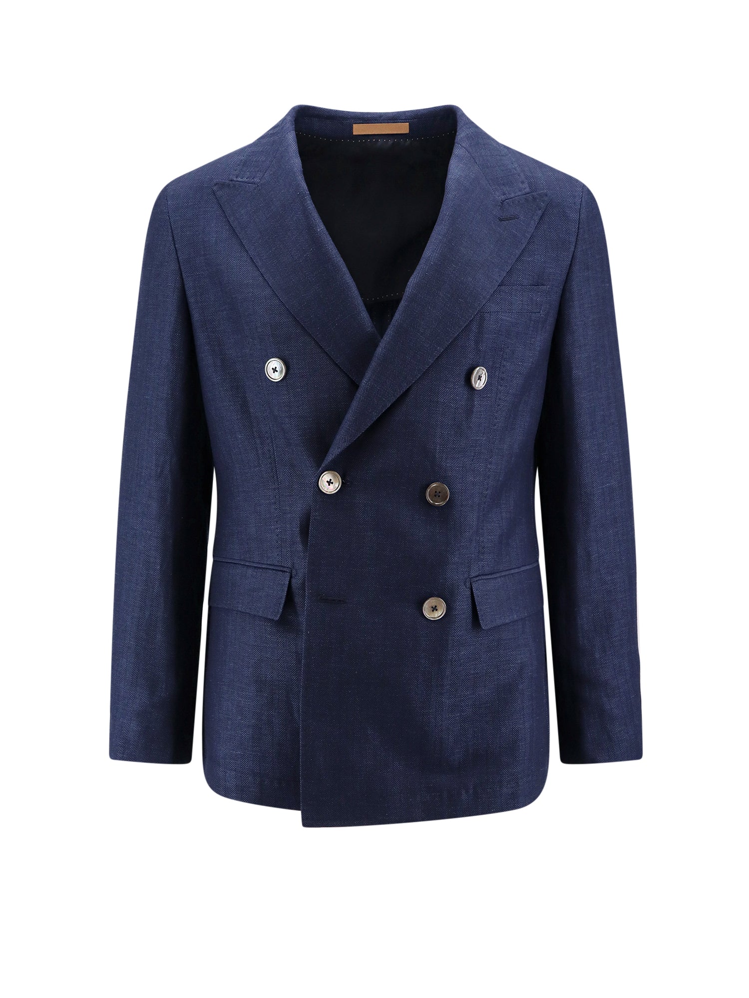 Shop Hugo Boss Virgin Wool And Linen Blazer